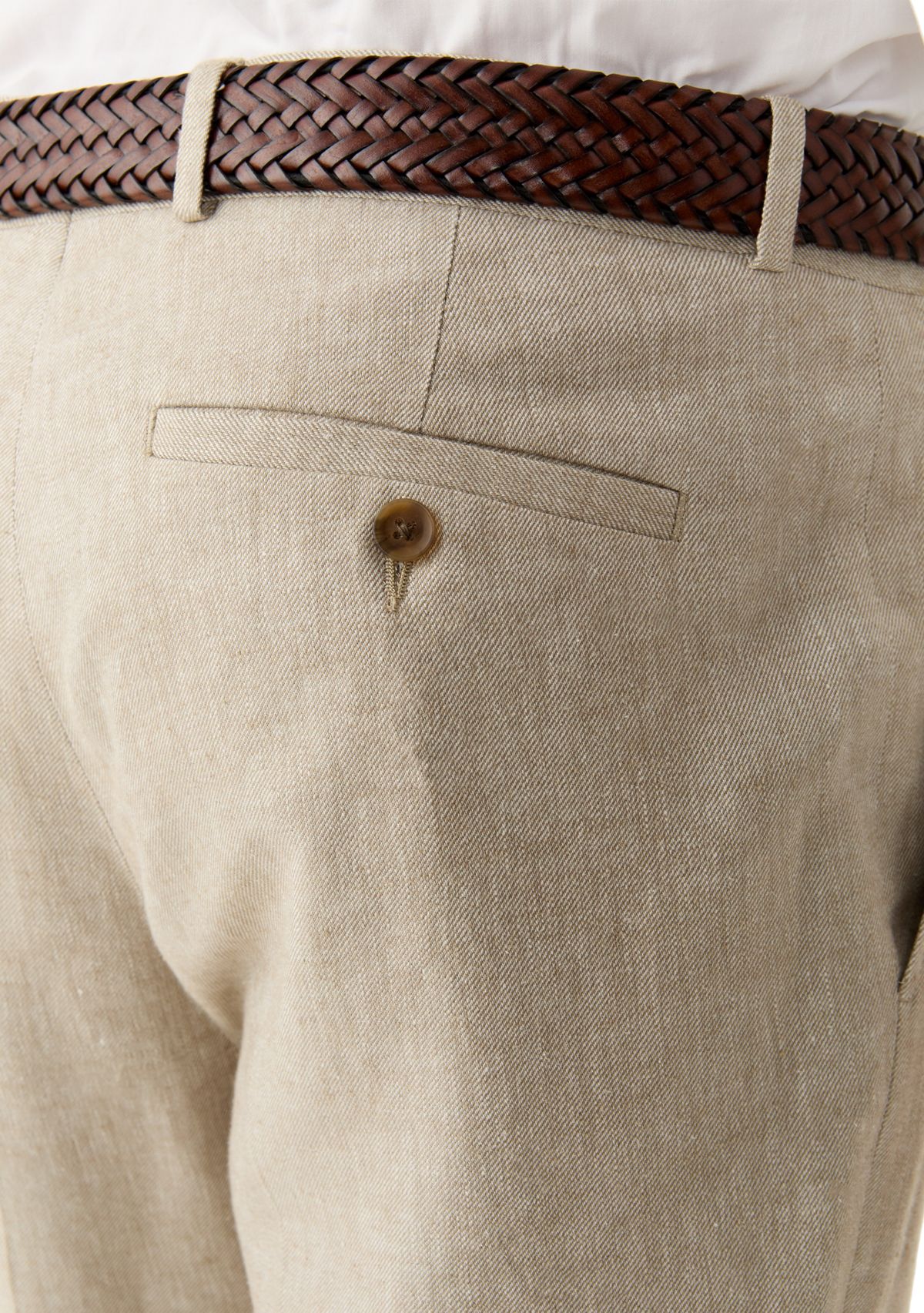 Mens Linen Blend Solid Pants