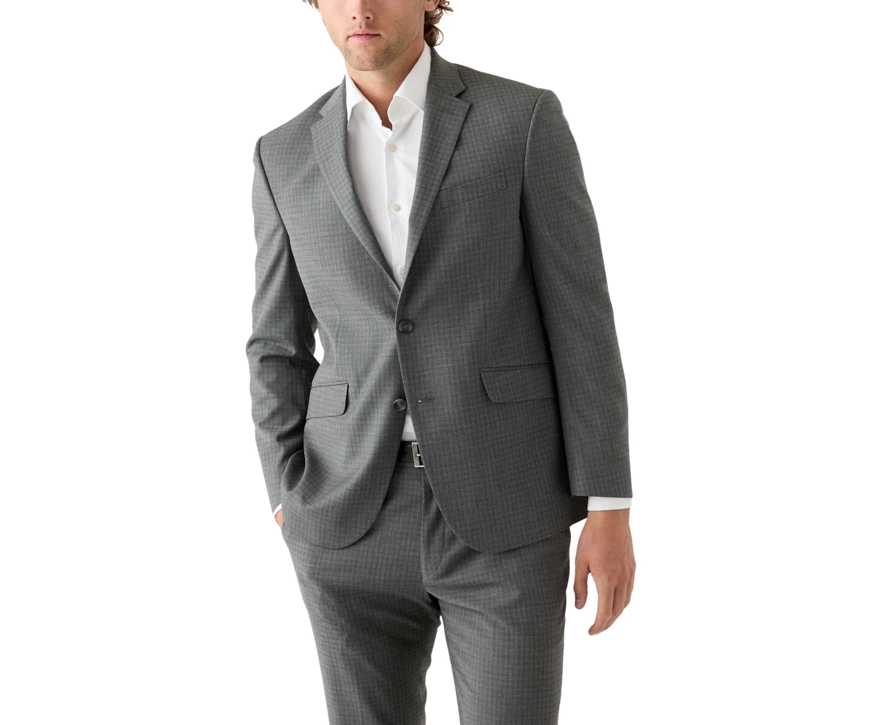 Mens Black Gray Graph Check Printed Suit Separate Jacket