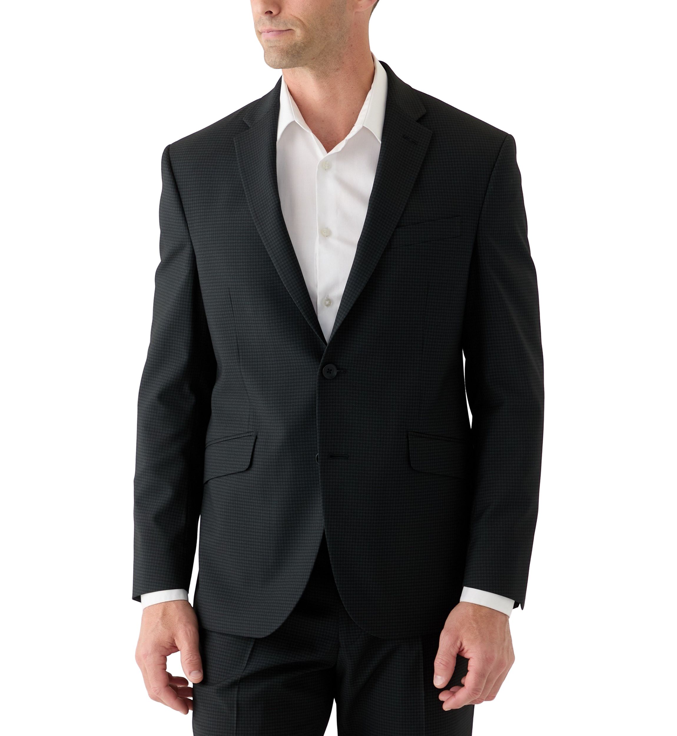 Mens Mini Check Pattern Suit Jacket