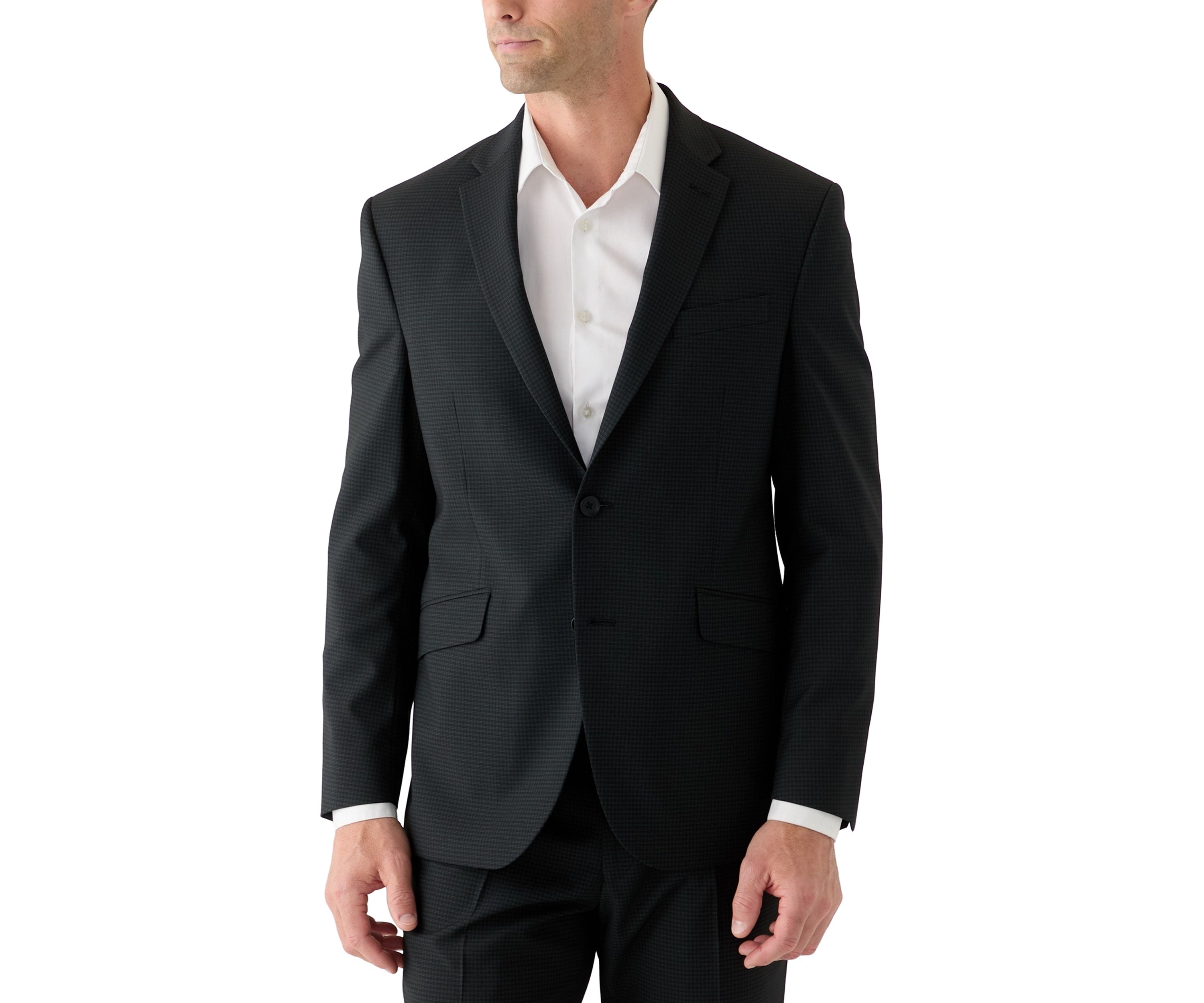 Mens Mini Check Pattern Suit Jacket
