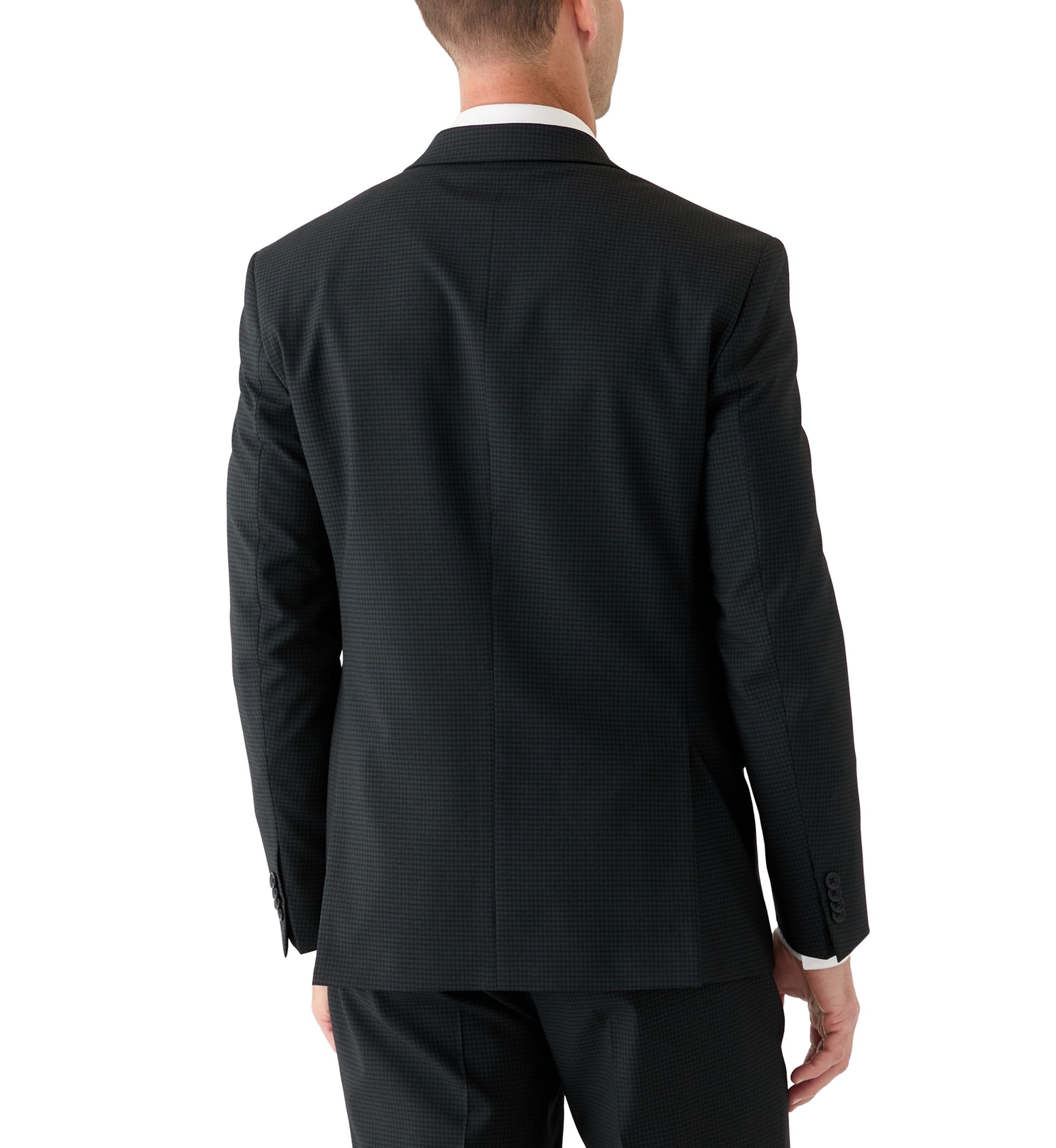 Mens Mini Check Pattern Suit Jacket