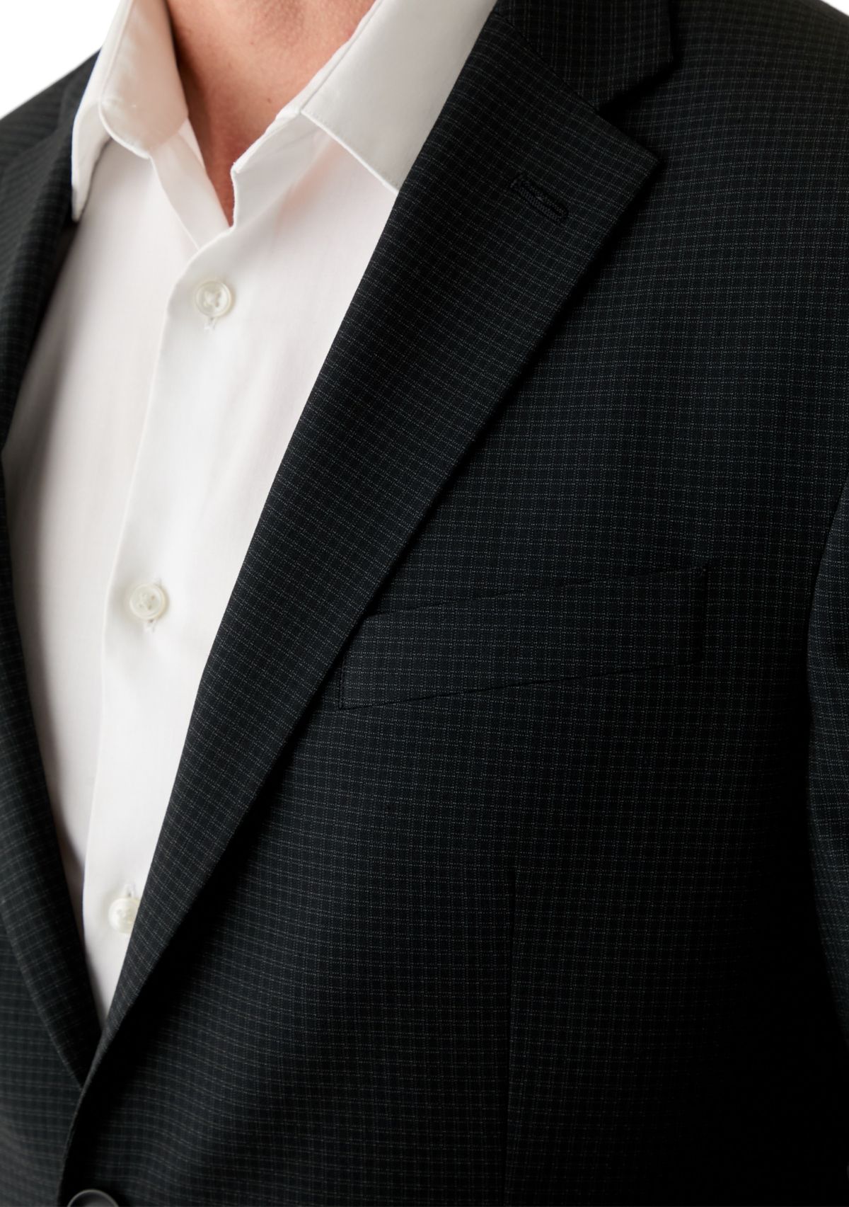 Mens Mini Check Pattern Suit Jacket