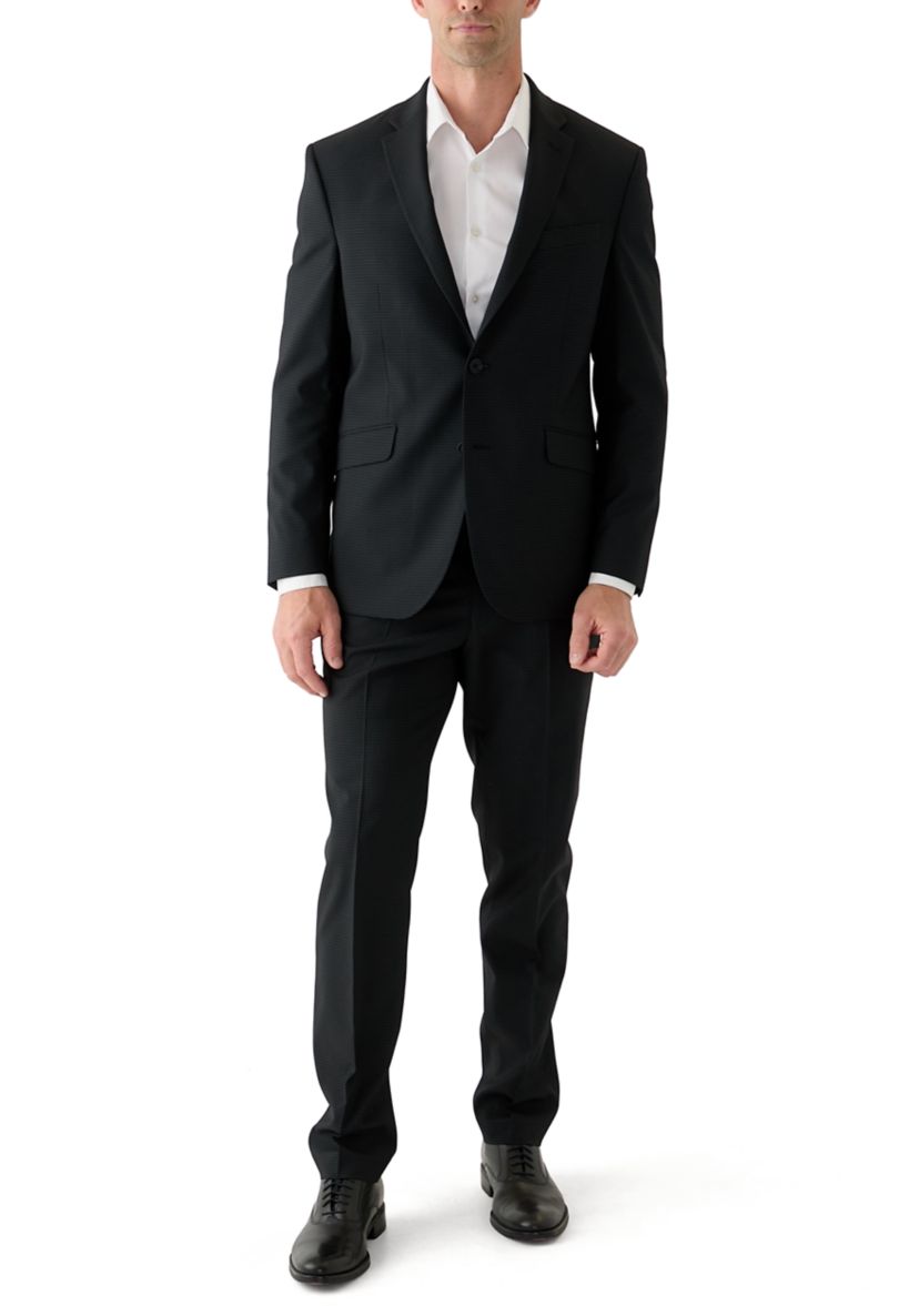 Mens Mini Check Pattern Suit Jacket