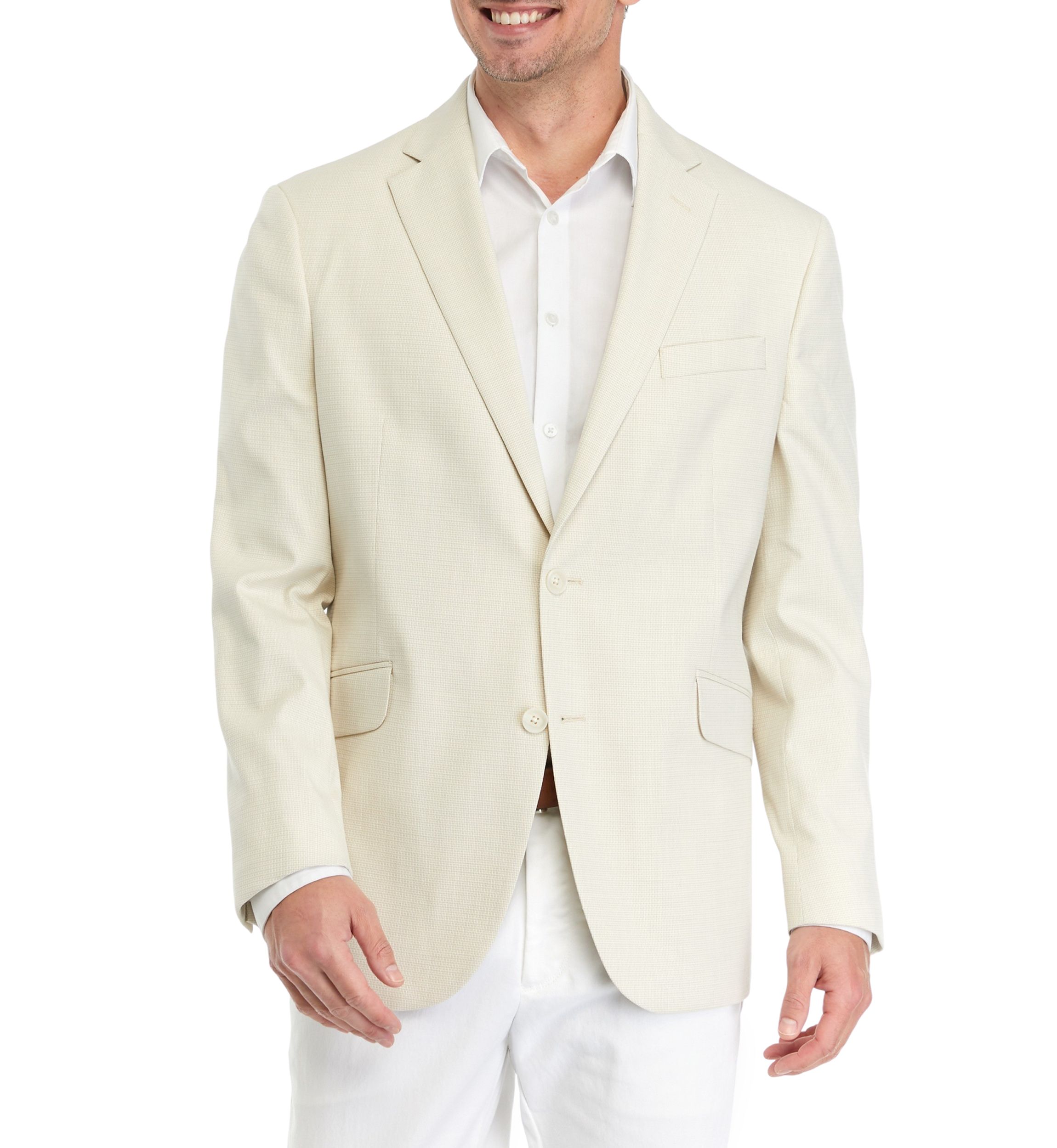 Mens Mini Check Slim Techni-Cole Sport Coat