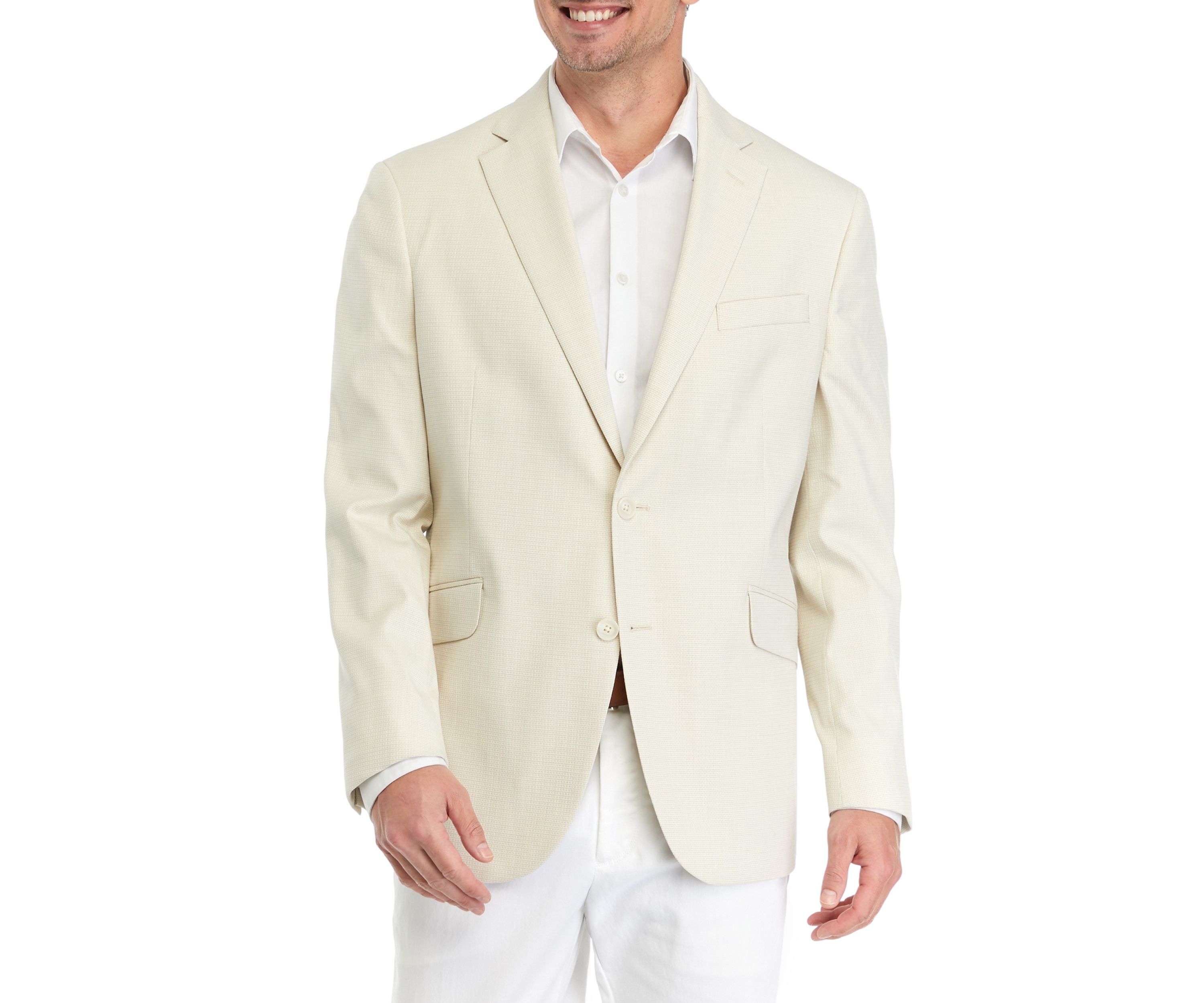 Mens Mini Check Slim Techni-Cole Sport Coat