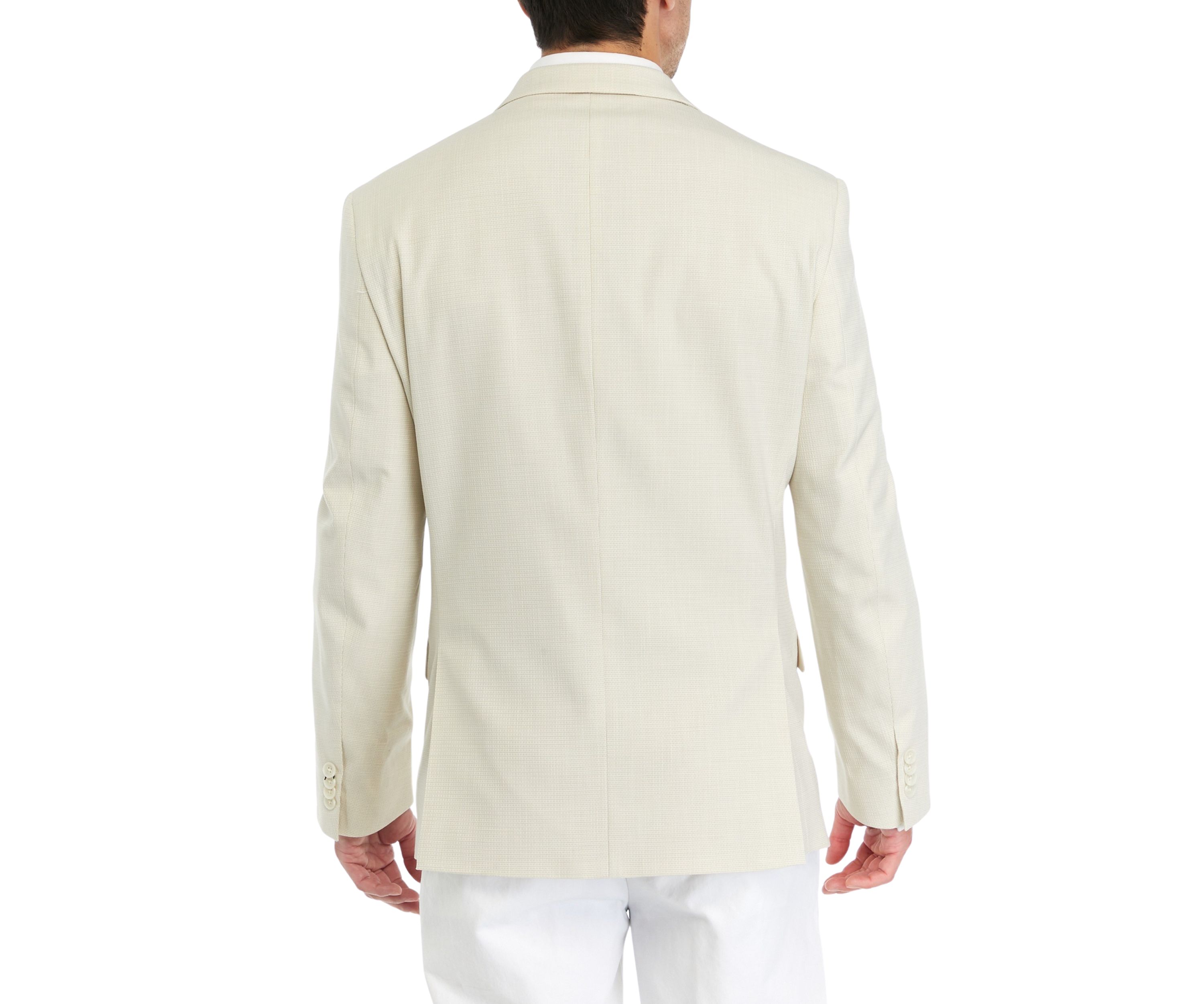 Mens Mini Check Slim Techni-Cole Sport Coat