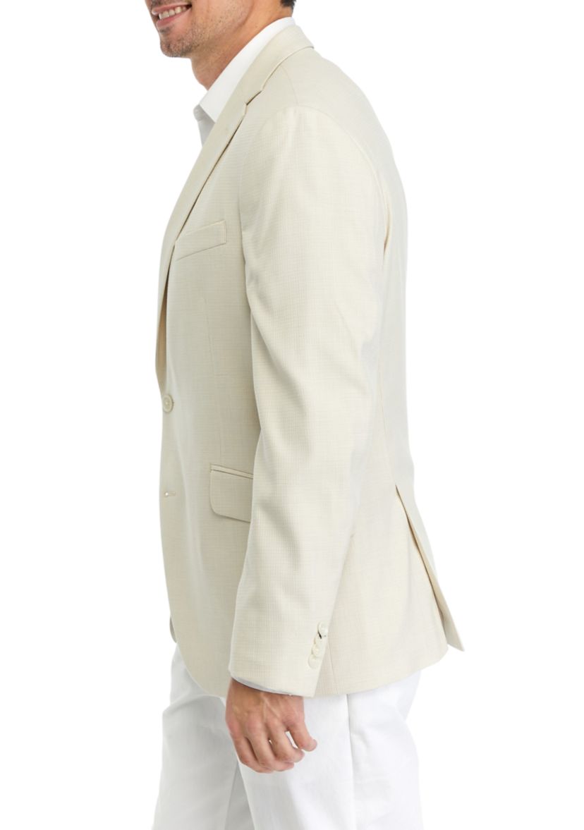 Mens Mini Check Slim Techni-Cole Sport Coat