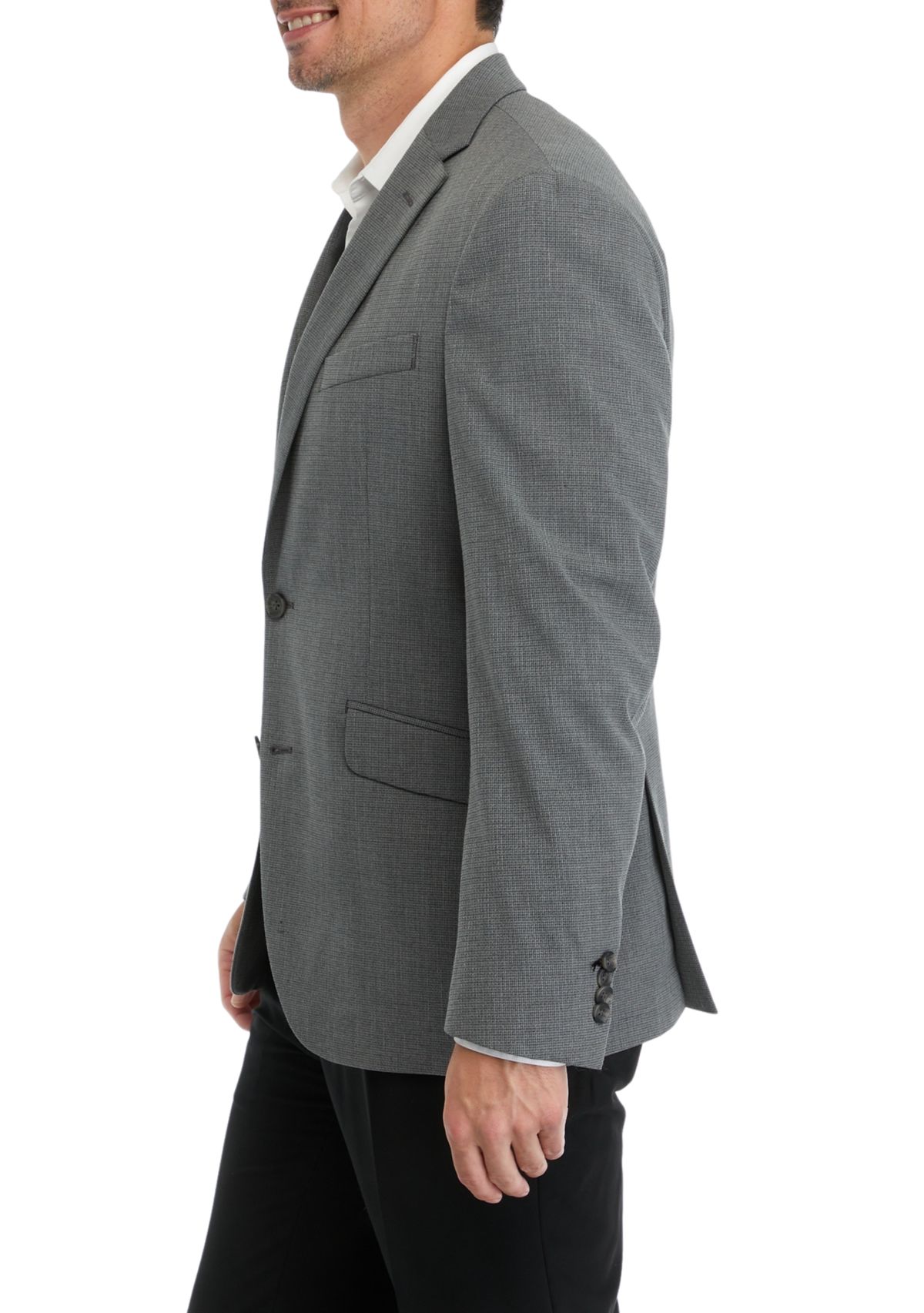 Mens Mini Check Slim Techni-Cole Sport Coat