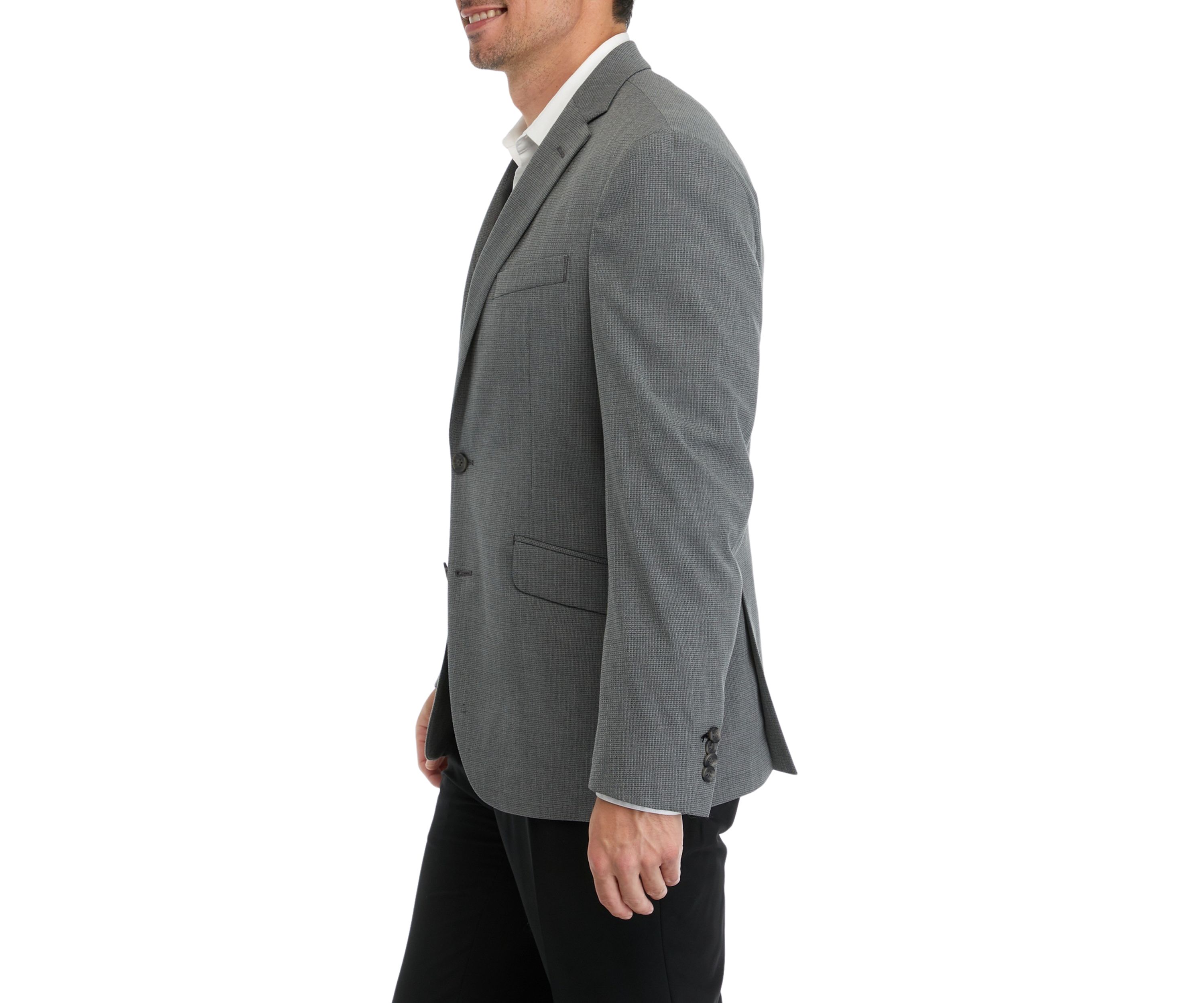 Mens Mini Check Slim Techni-Cole Sport Coat