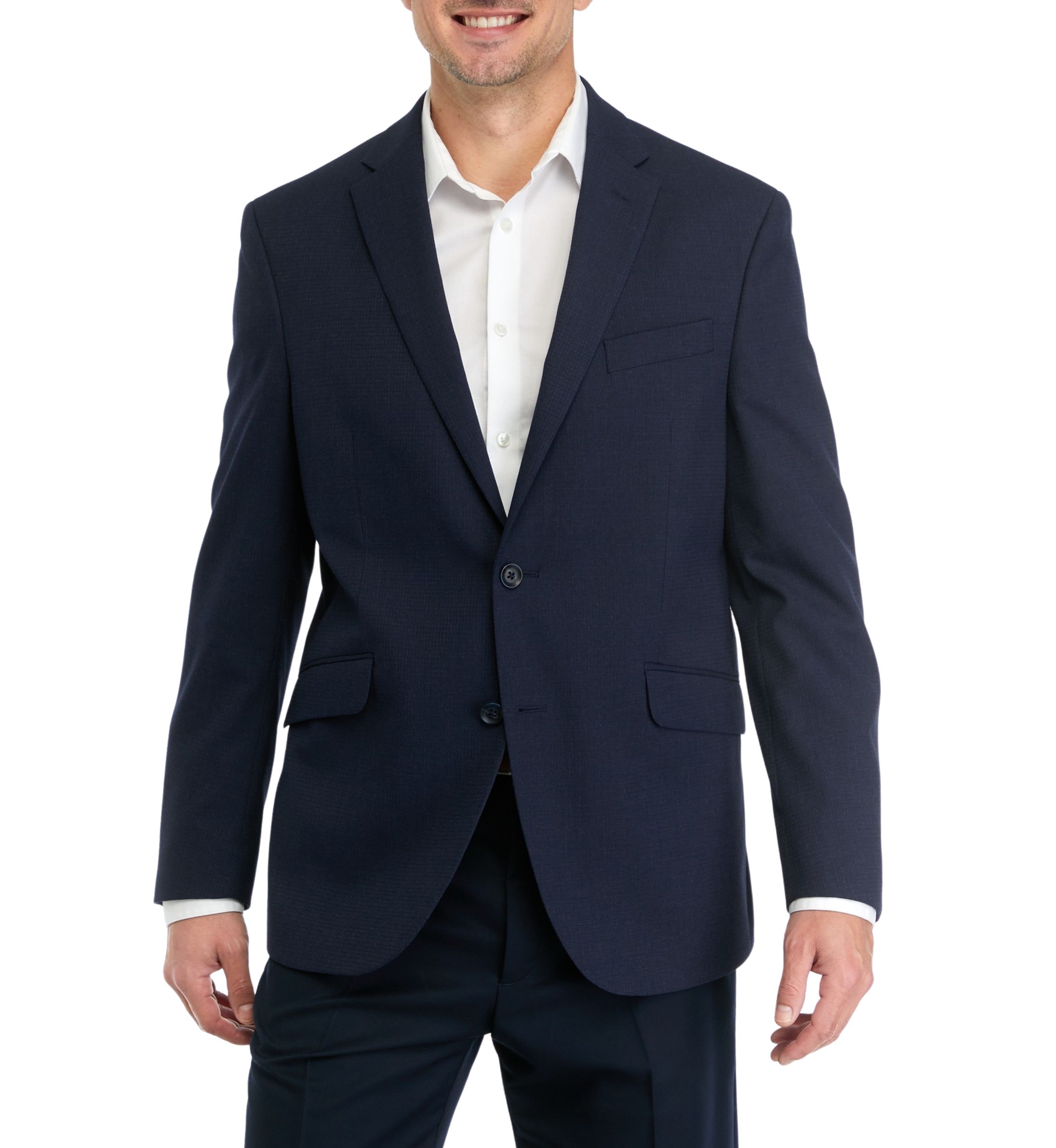 Mens Mini Check Slim Techni-Cole Sport Coat