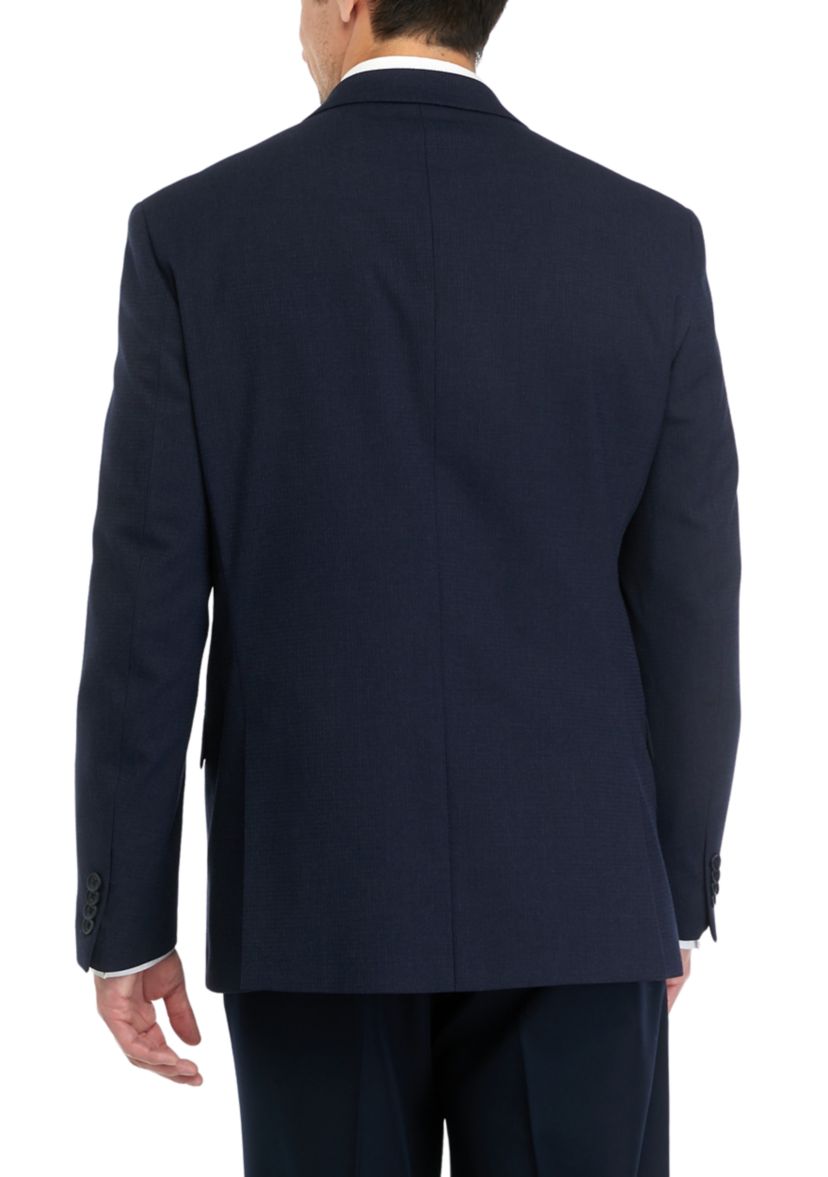 Mens Mini Check Slim Techni-Cole Sport Coat