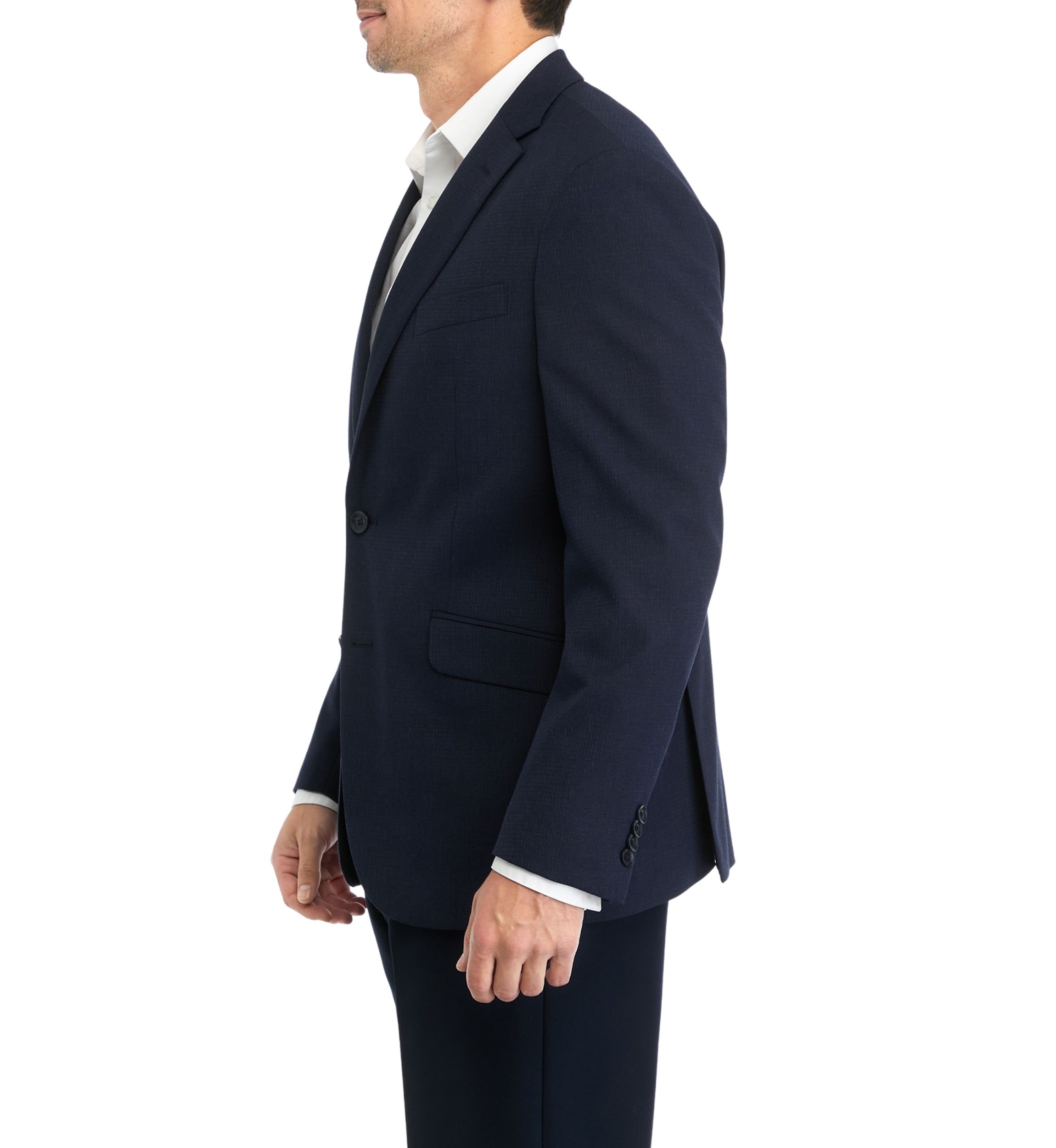 Mens Mini Check Slim Techni-Cole Sport Coat