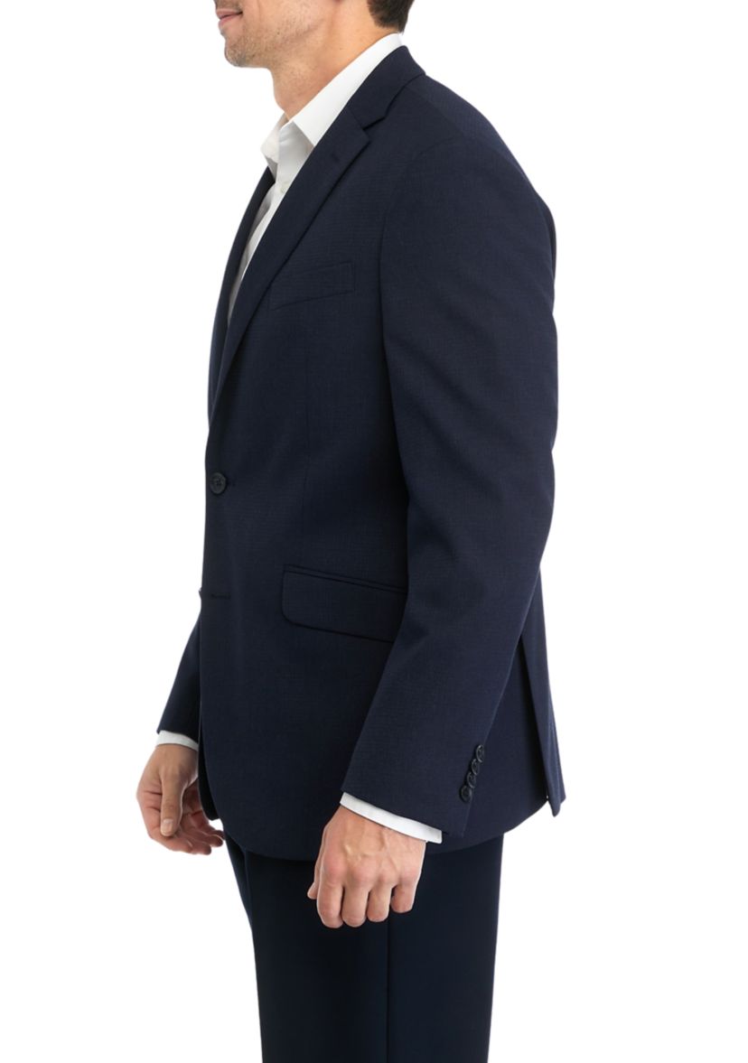 Mens Mini Check Slim Techni-Cole Sport Coat