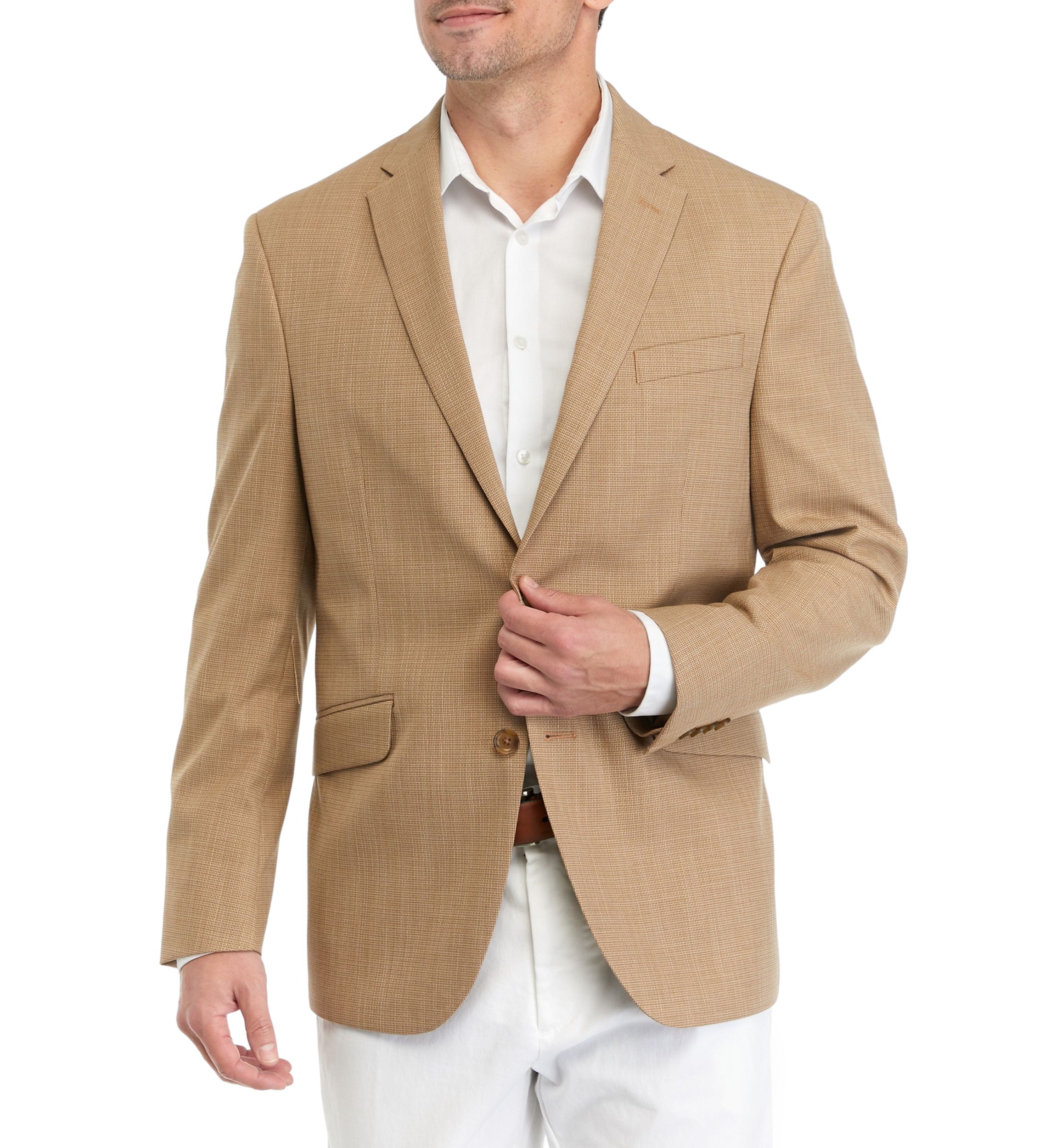 Mens Mini Check Slim Techni-Cole Sport Coat