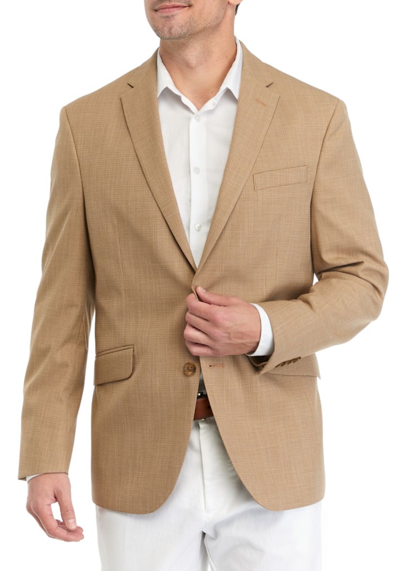 Mens Mini Check Slim Techni-Cole Sport Coat