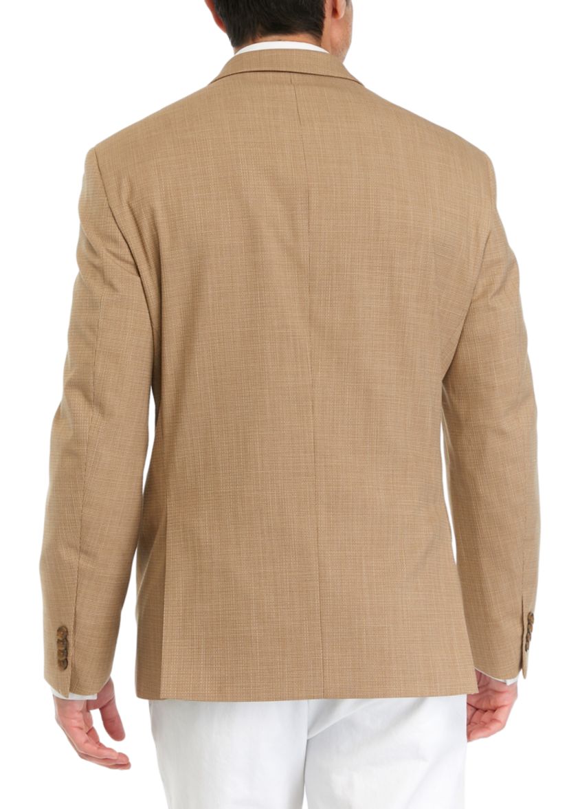 Mens Mini Check Slim Techni-Cole Sport Coat