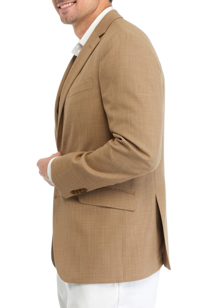 Mens Mini Check Slim Techni-Cole Sport Coat