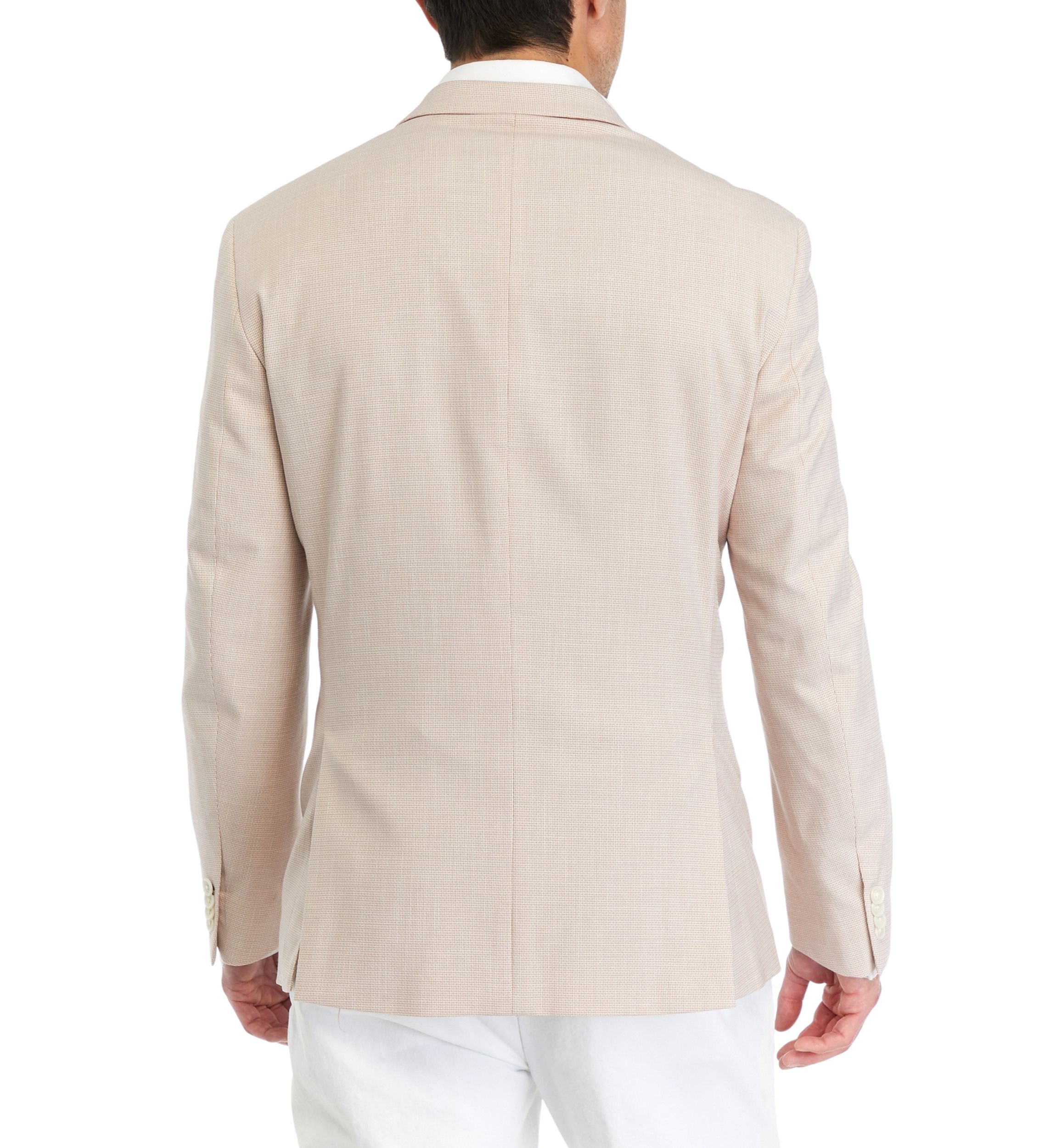 Mens Mini Check Slim Techni-Cole Sport Coat