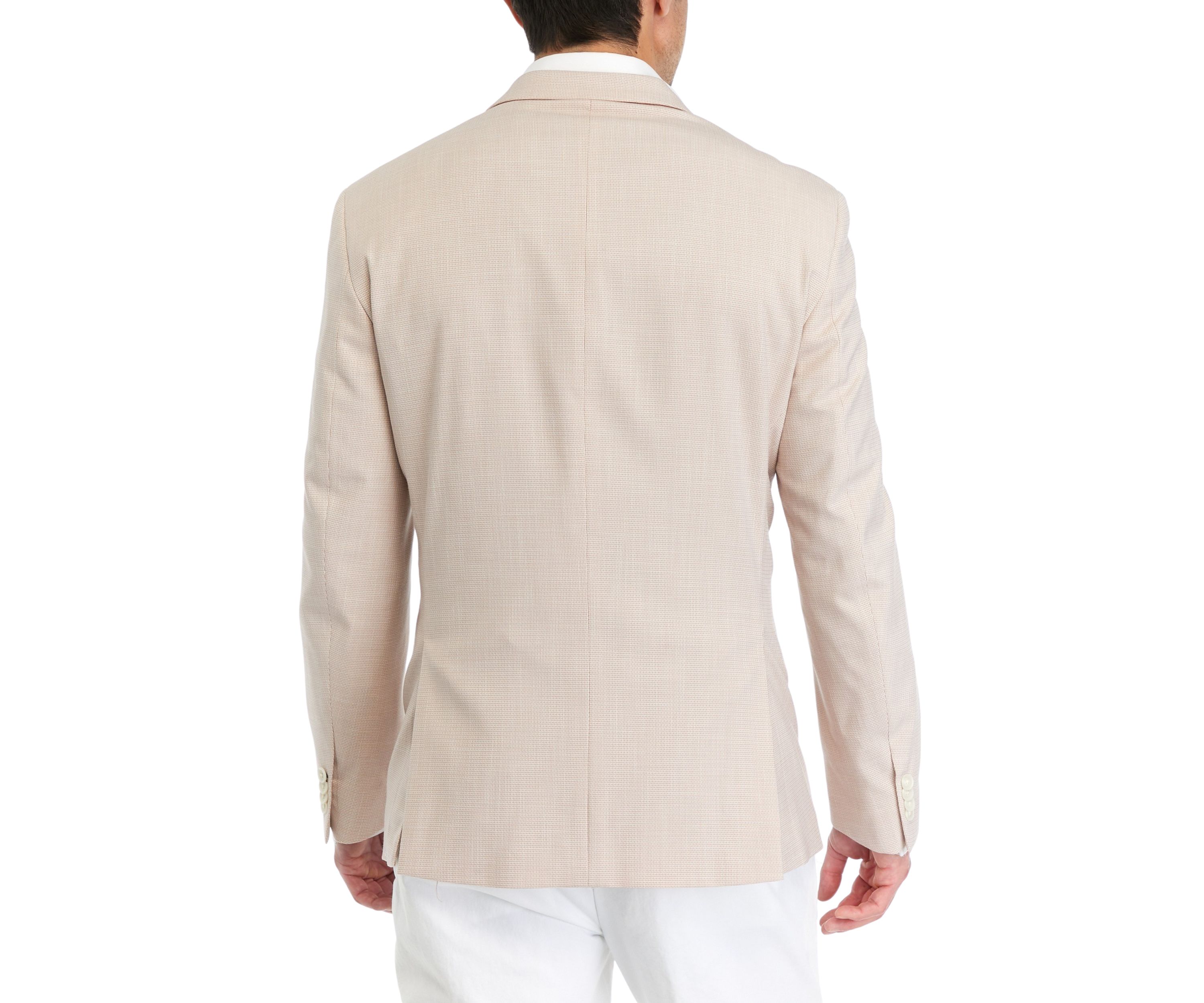 Mens Mini Check Slim Techni-Cole Sport Coat