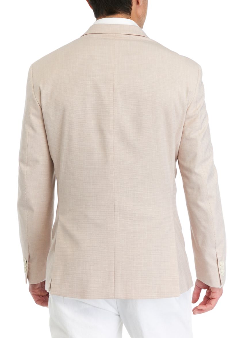 Mens Mini Check Slim Techni-Cole Sport Coat