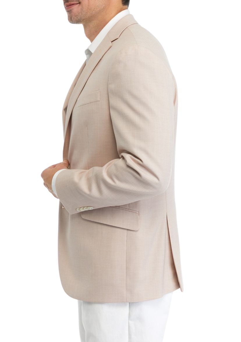 Mens Mini Check Slim Techni-Cole Sport Coat