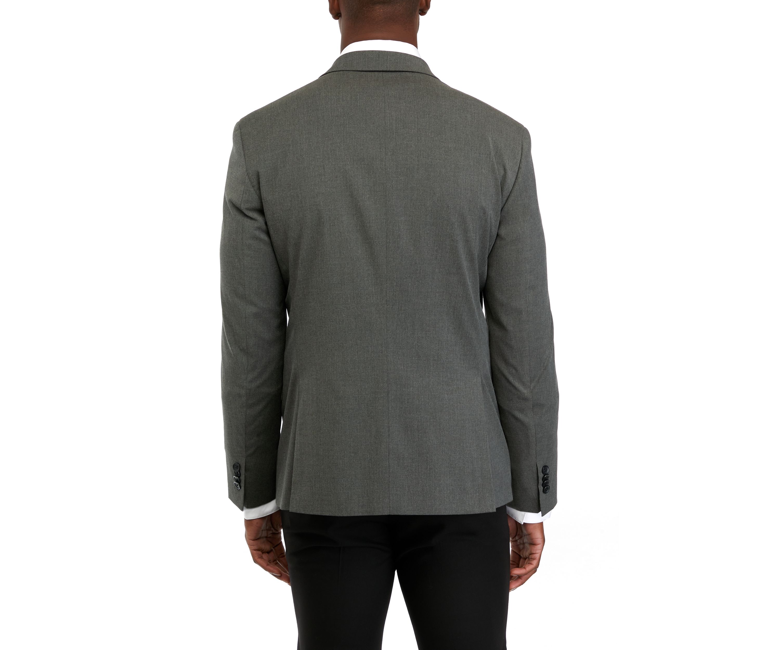 Mens Single Breasted Gray Stripe Sport Coat