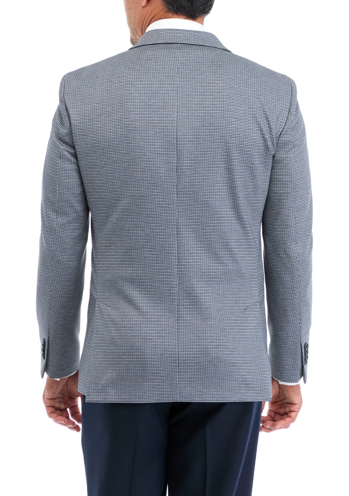 Houndstooth Knit Regular Techni-Front Sport Coat 