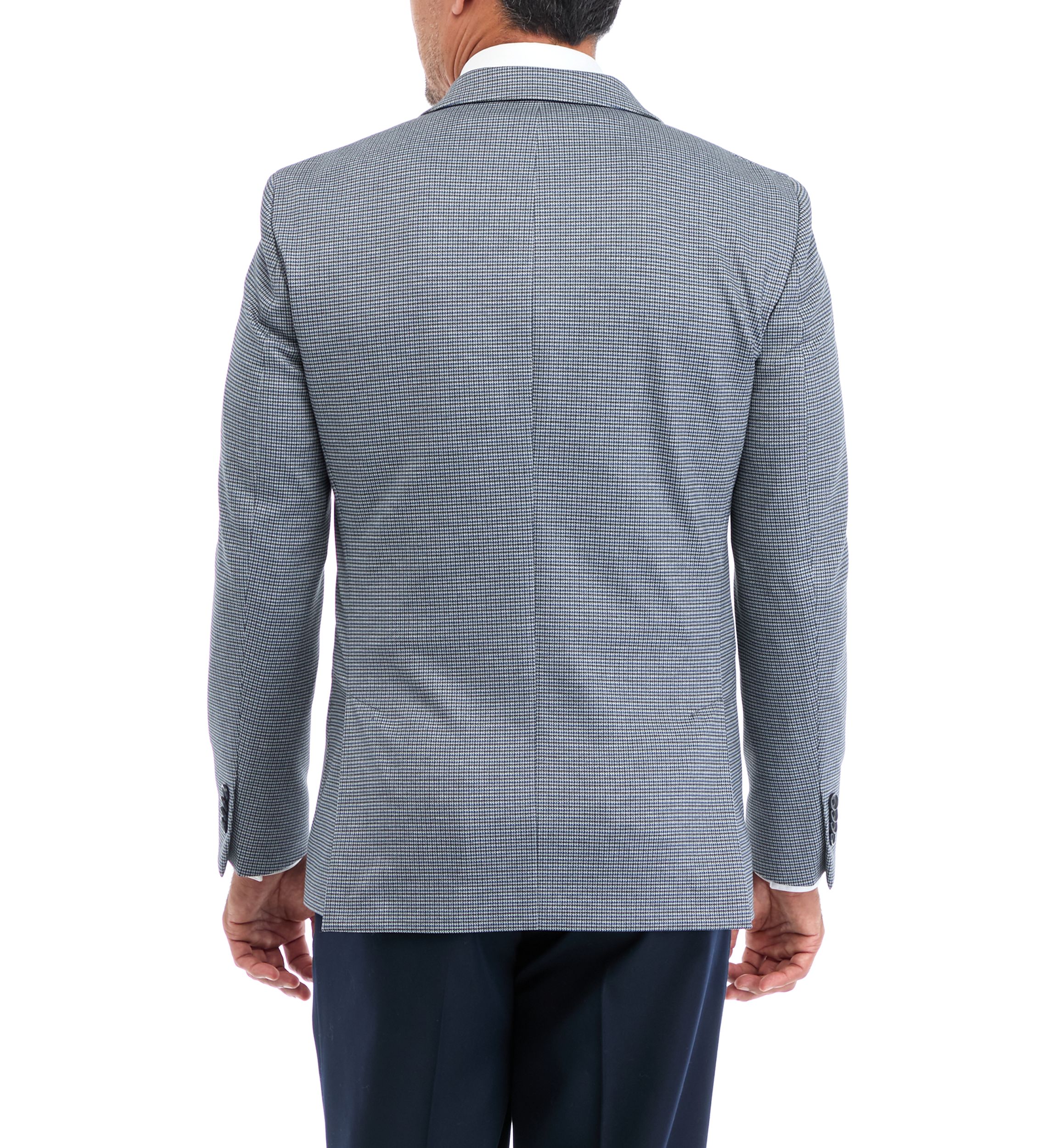 Houndstooth Knit Regular Techni-Front Sport Coat 