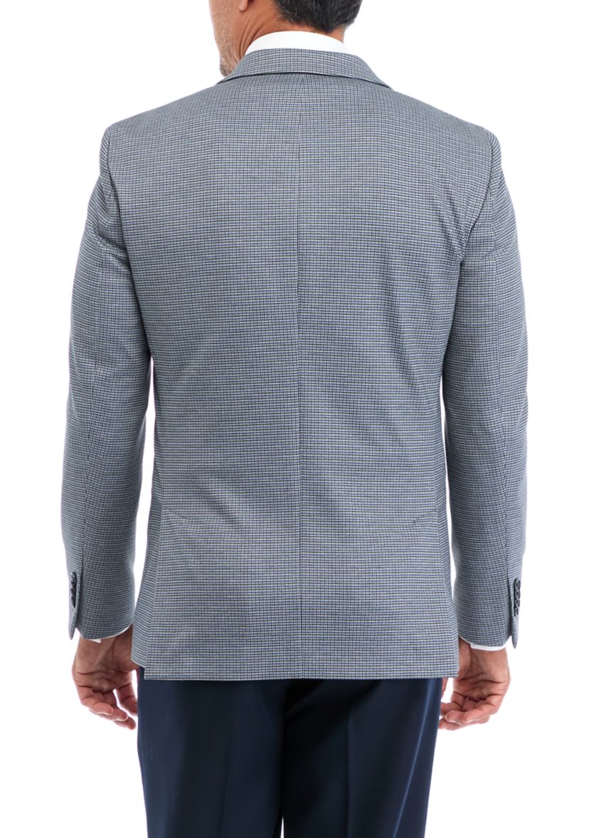 Houndstooth Knit Regular Techni-Front Sport Coat 