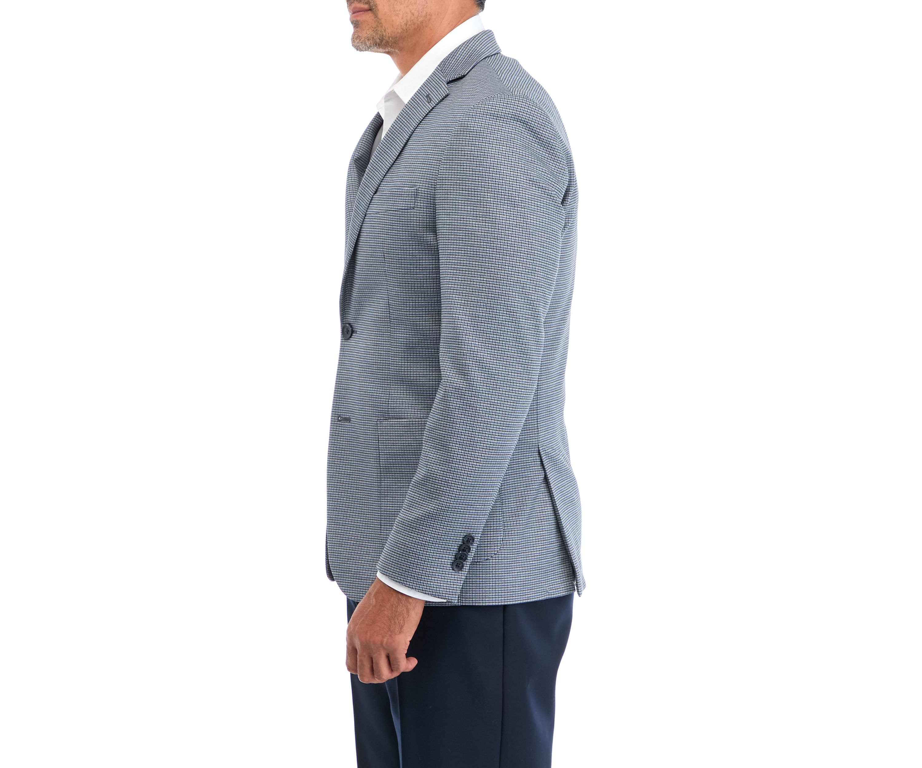Houndstooth Knit Regular Techni-Front Sport Coat 