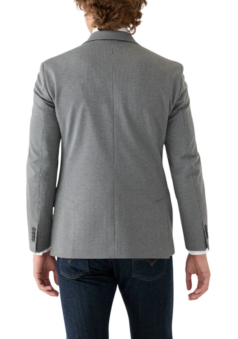 Mens Gray Black Check Printed Suit Separate Jacket