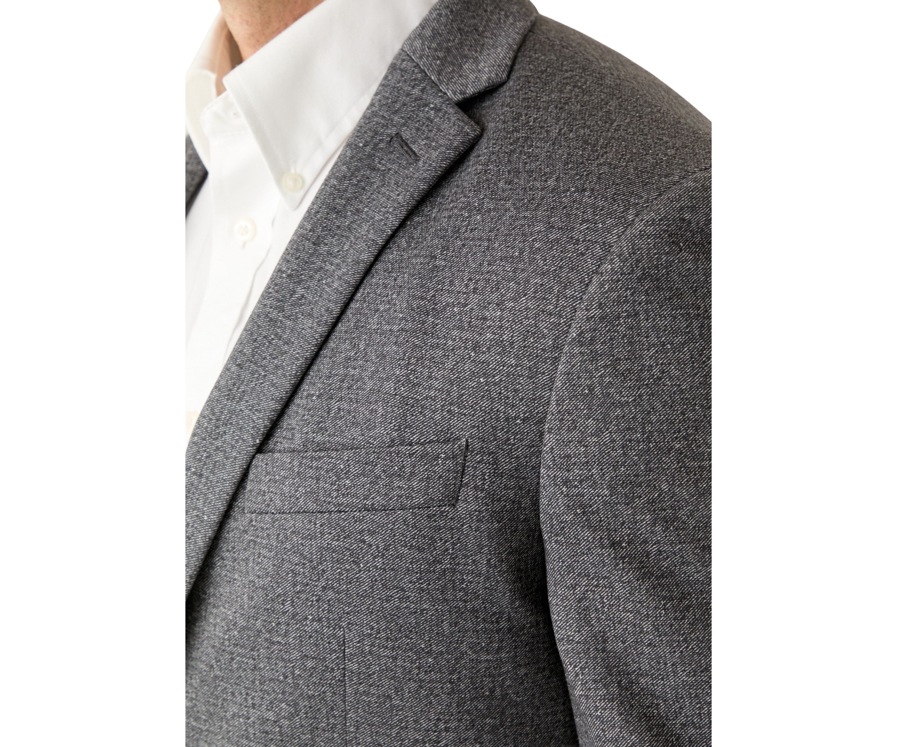 Mens Black Gray Textured Suit Separate Jacket