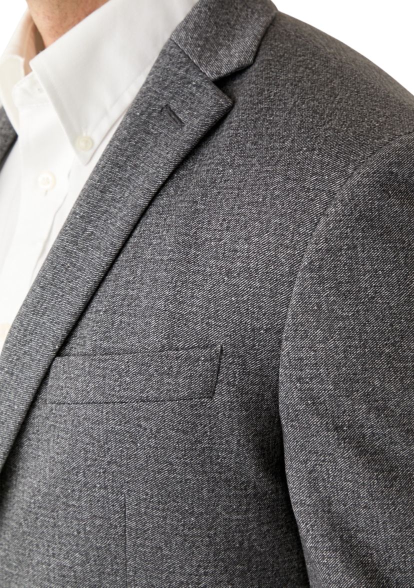 Mens Black Gray Textured Suit Separate Jacket