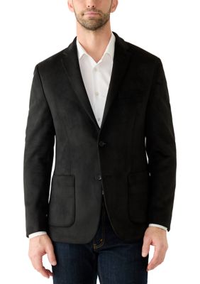 Kenneth Cole Reaction Men's Faux Suede Jacket, Black, 48 Regular