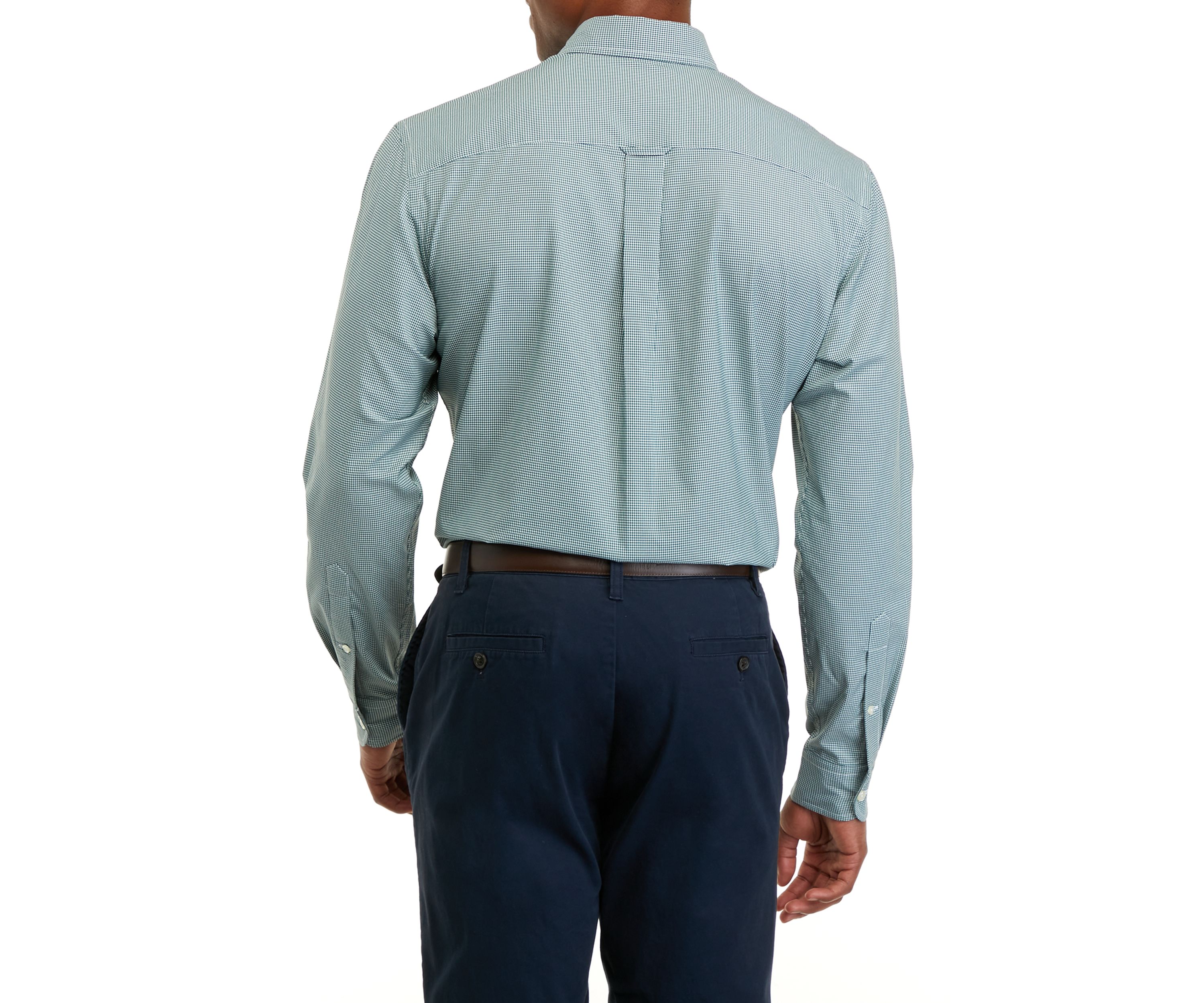 Mens Long Sleeve Woven Button Down Dress Shirt