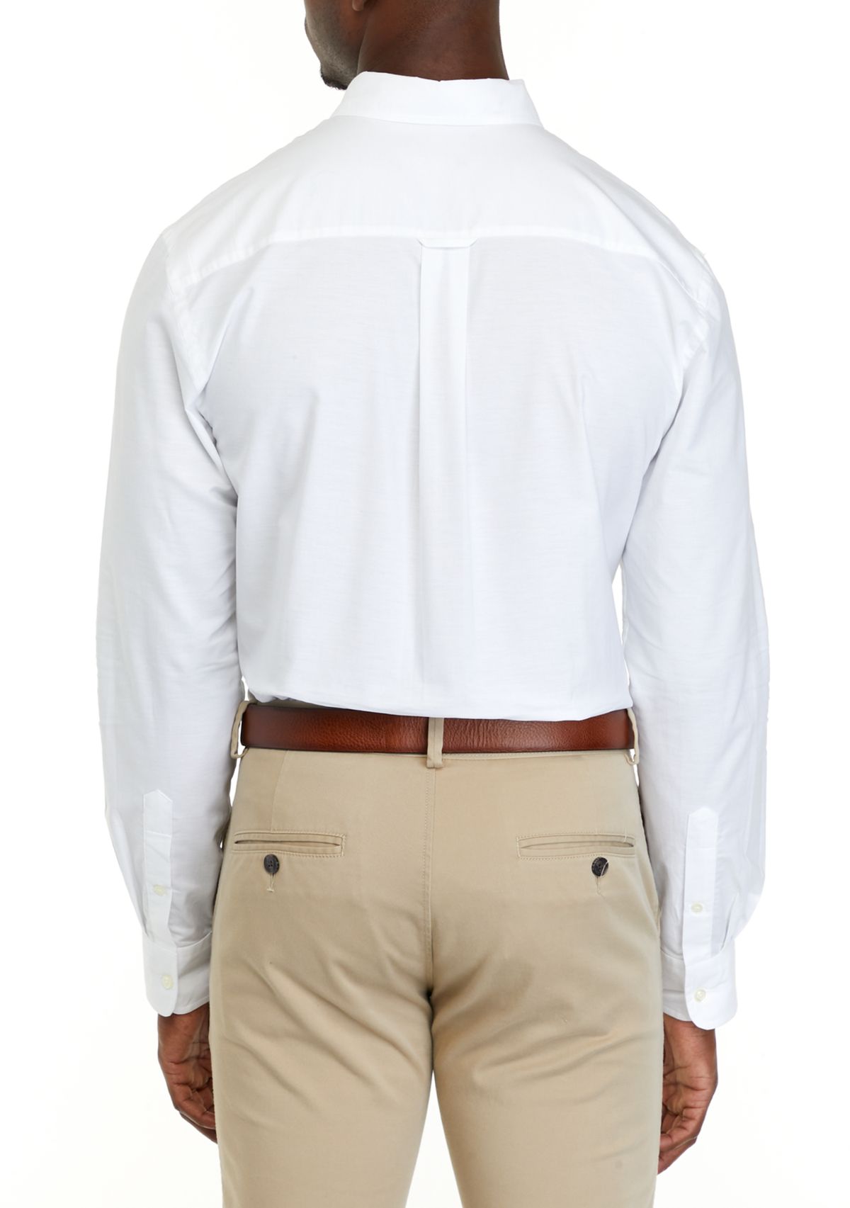 Mens Long Sleeve Woven Button Down Oxford Shirt