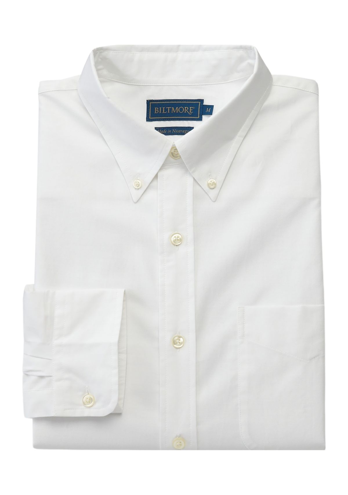 Mens Long Sleeve Woven Button Down Oxford Shirt