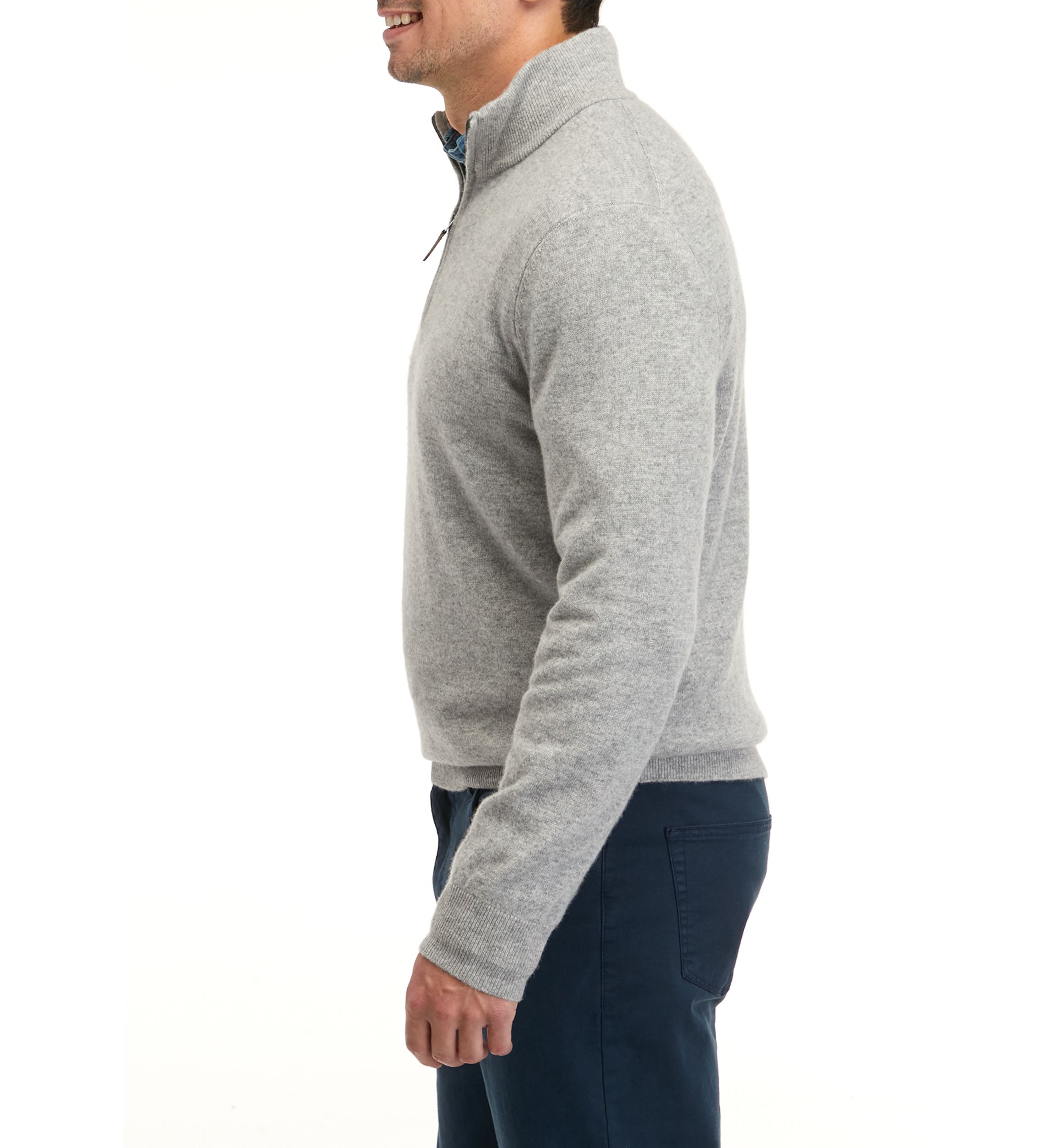 Mens Cashmere 1/4 Zip Sweater