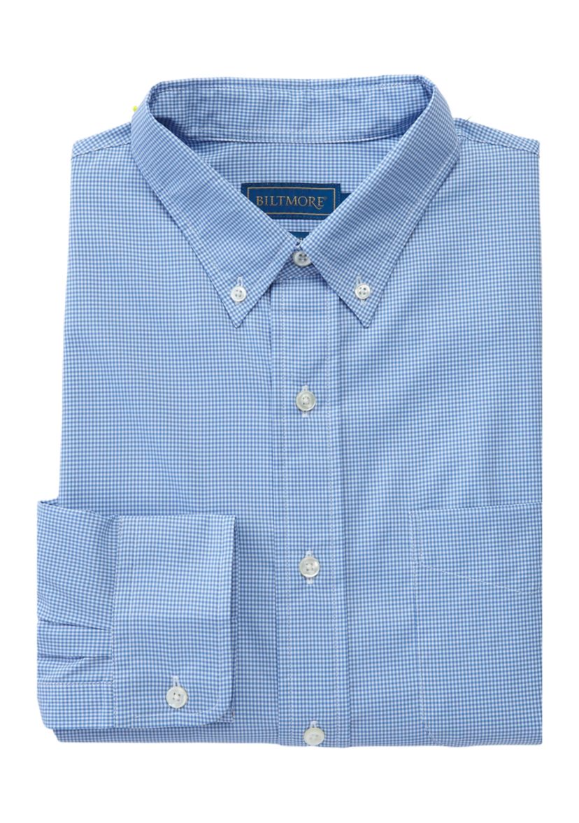 Mens Long Sleeve Woven Button Down Plaid Shirt