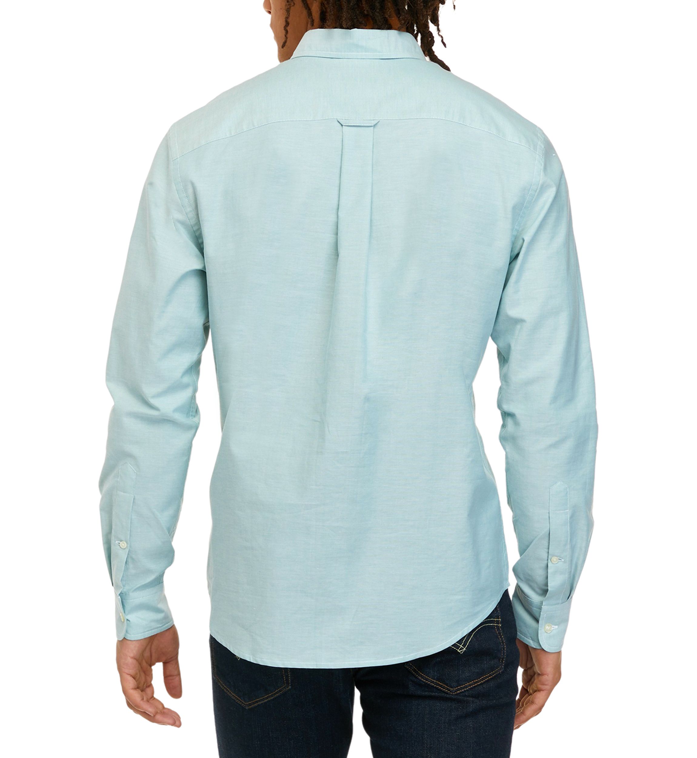 Mens Long Sleeve Woven Button Down Oxford Shirt