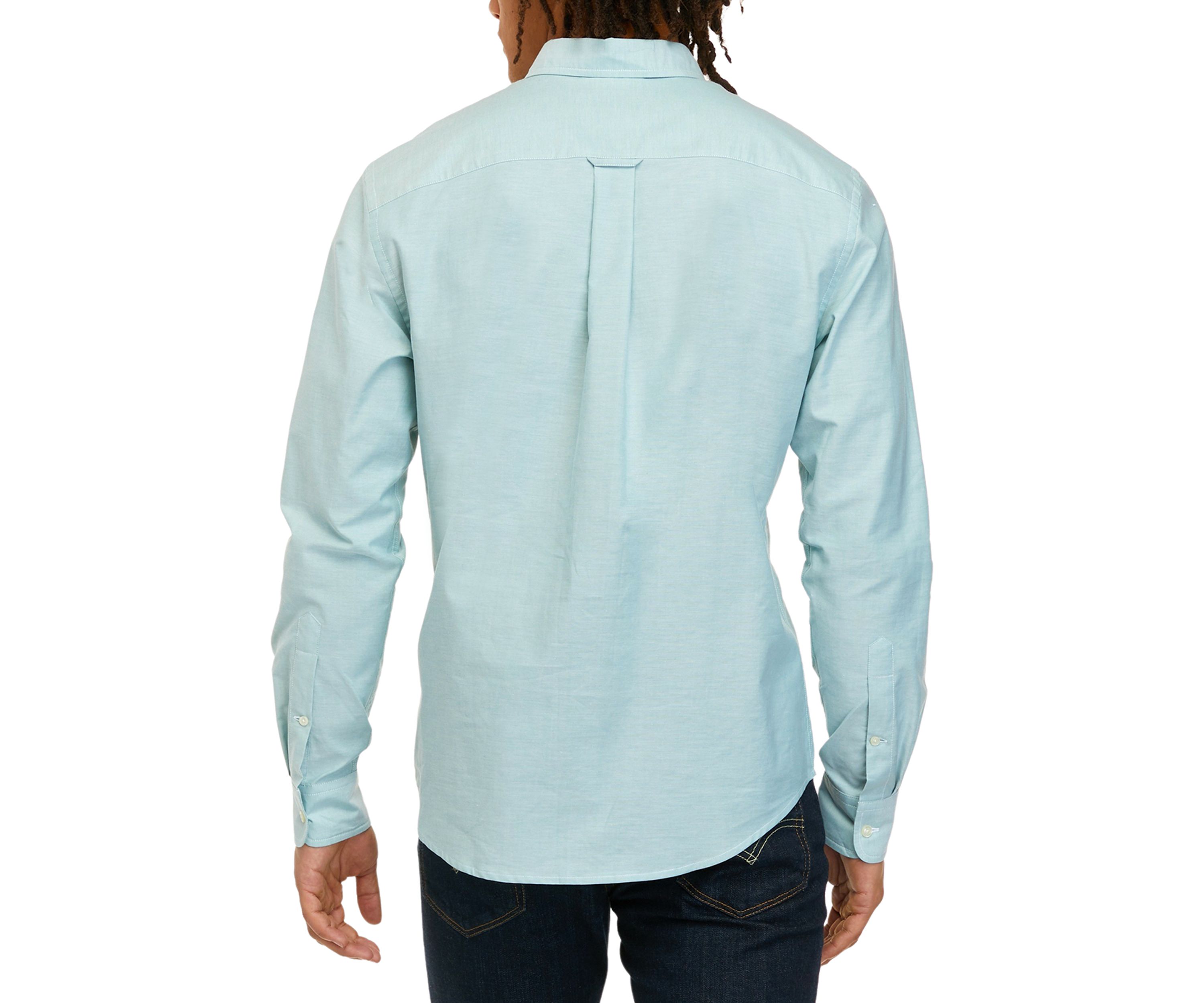 Mens Long Sleeve Woven Button Down Oxford Shirt
