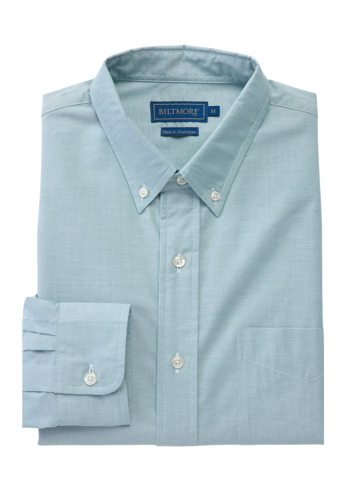 Mens Long Sleeve Woven Button Down Oxford Shirt