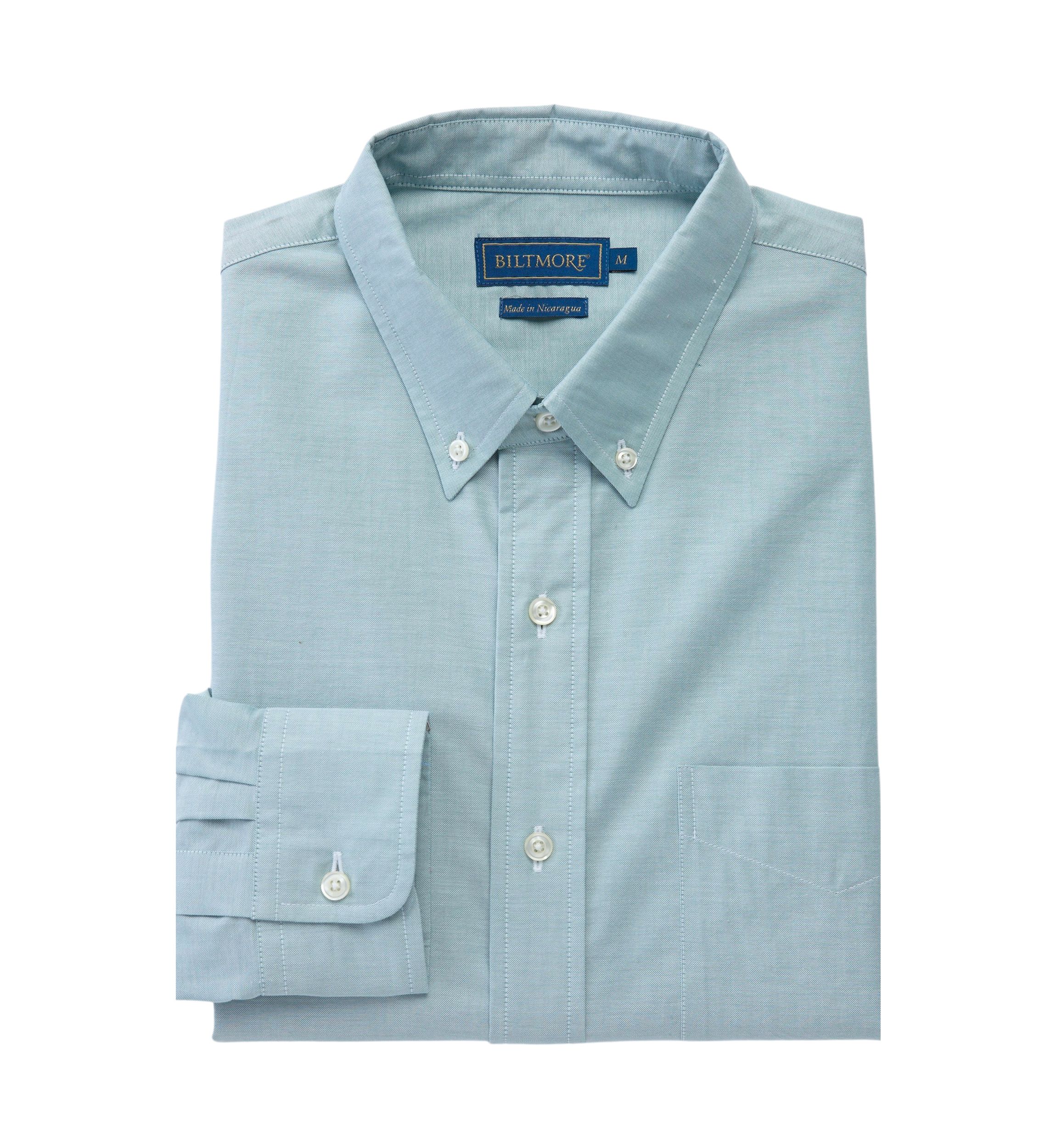 Mens Long Sleeve Woven Button Down Oxford Shirt