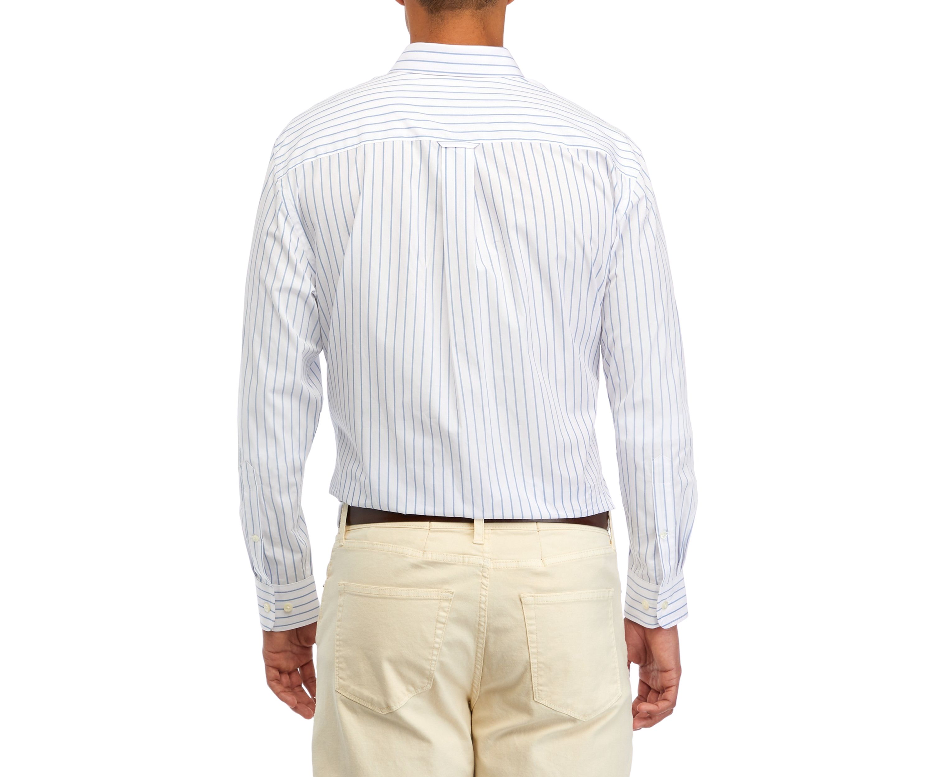 Long Sleeve Woven Striped Button Up Shirt 