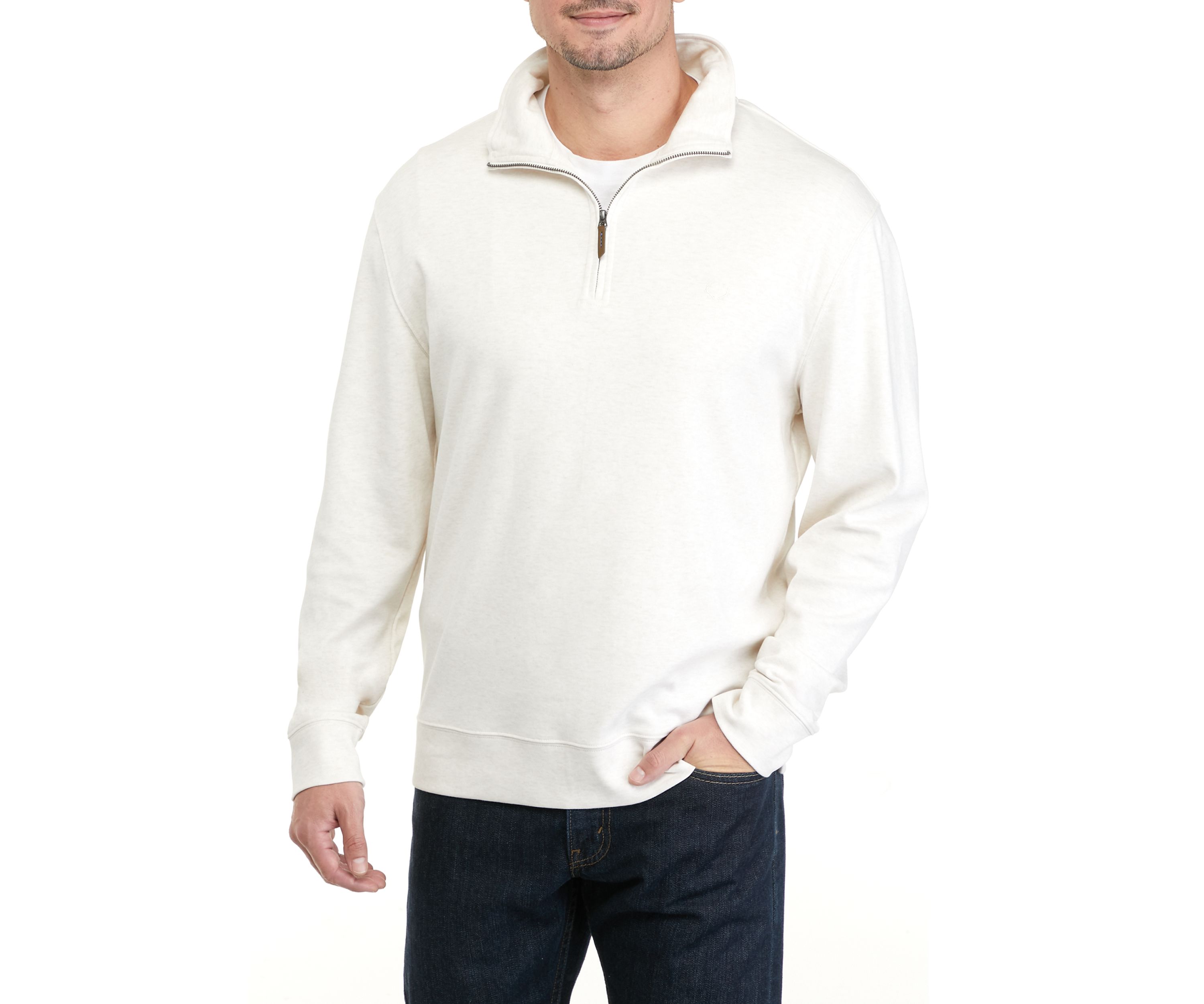 Mens Interlock Quarter Zip Sweatshirt