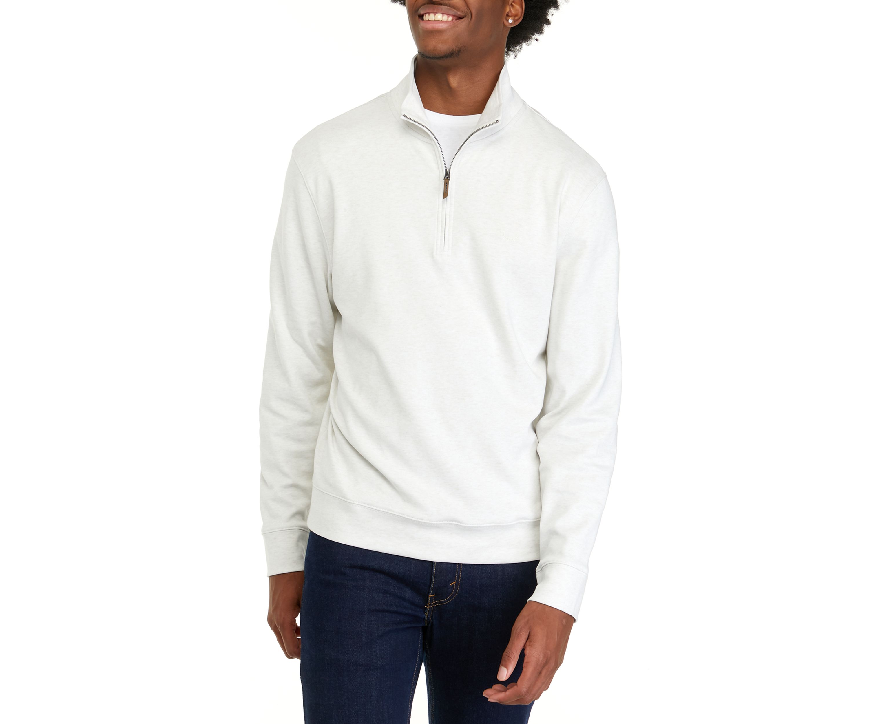 Mens Interlock Quarter Zip Sweatshirt