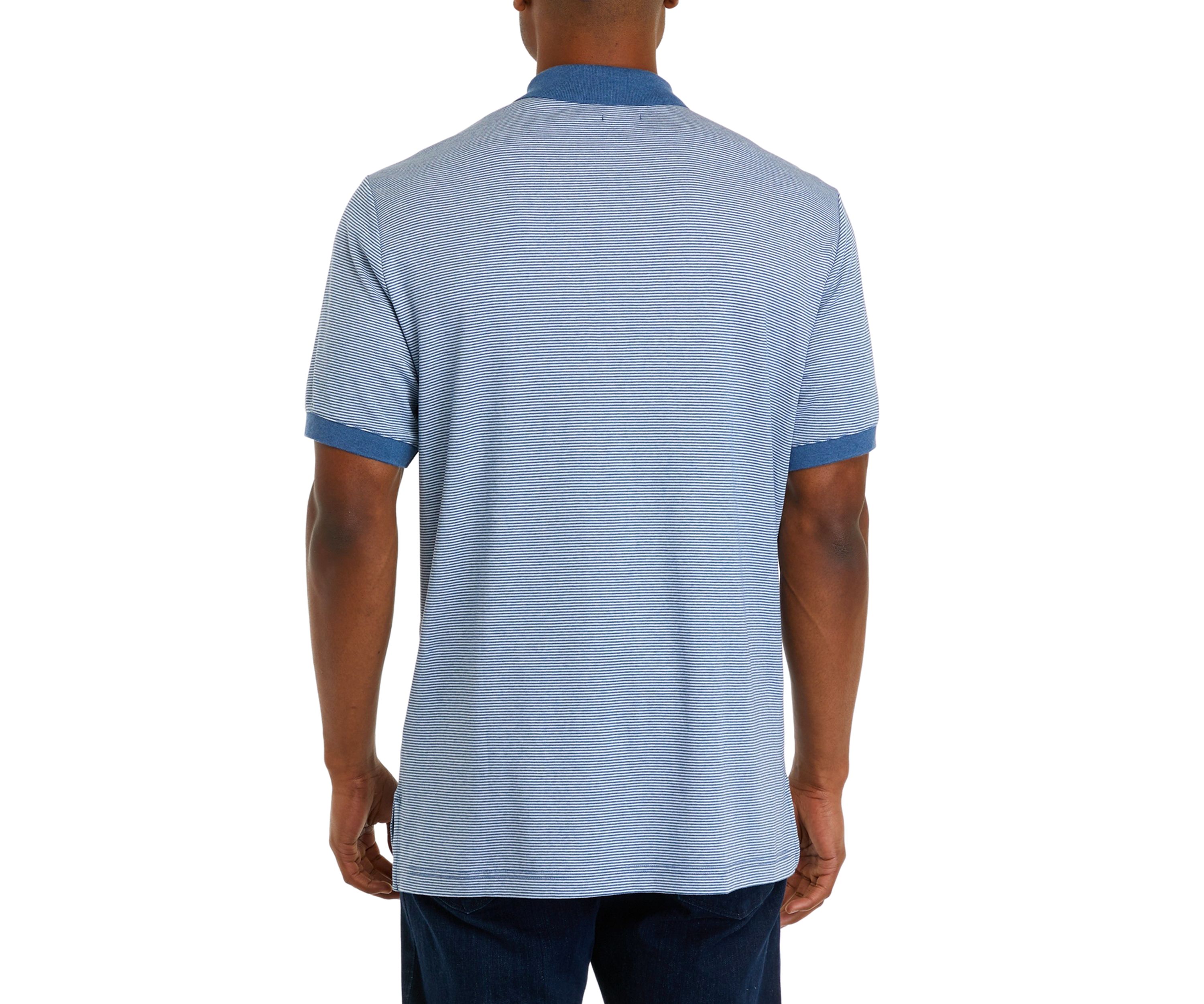 Mens Stripe Interlock Polo Shirt