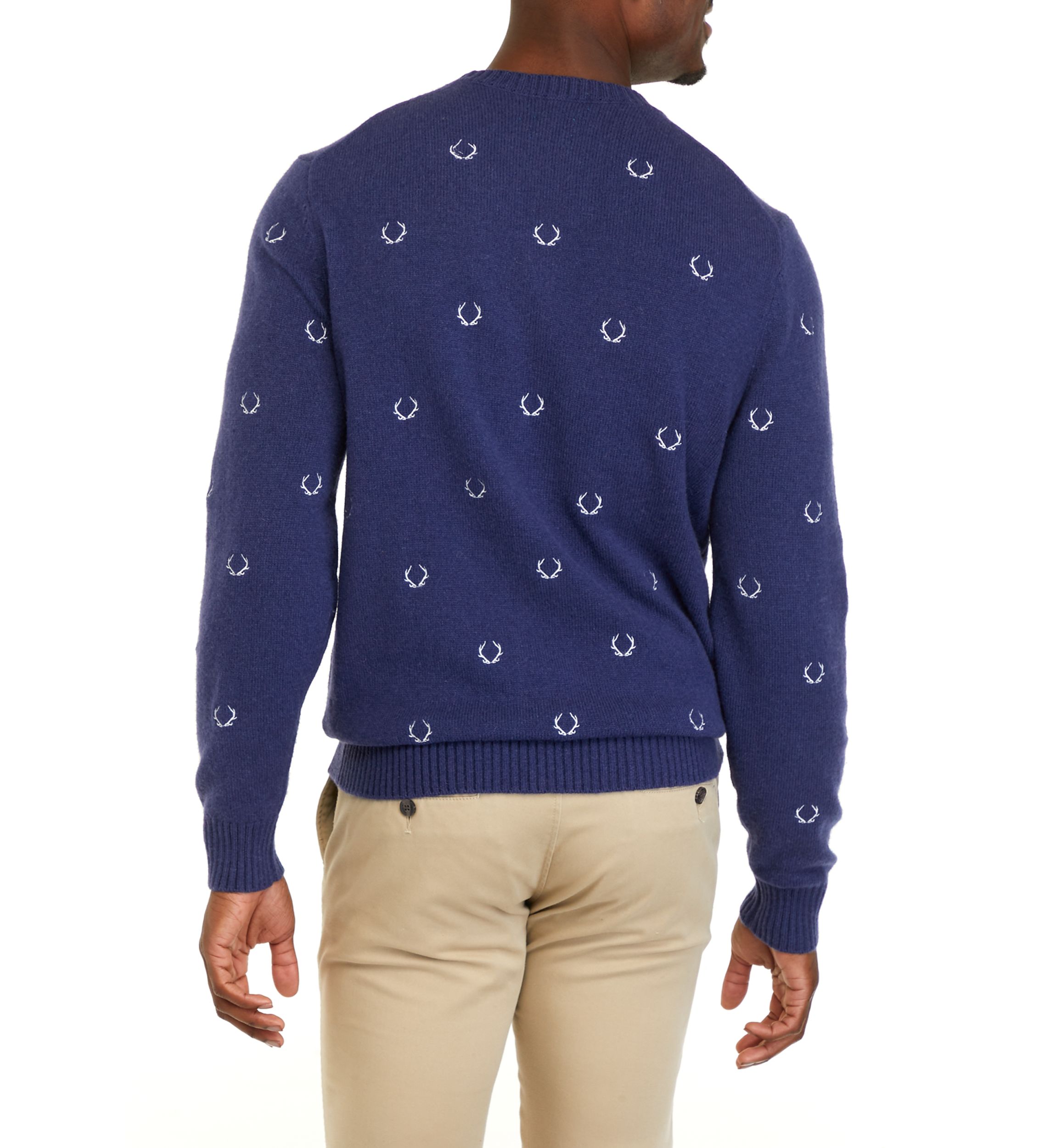 Mens Embroidered Crew Neck Sweater