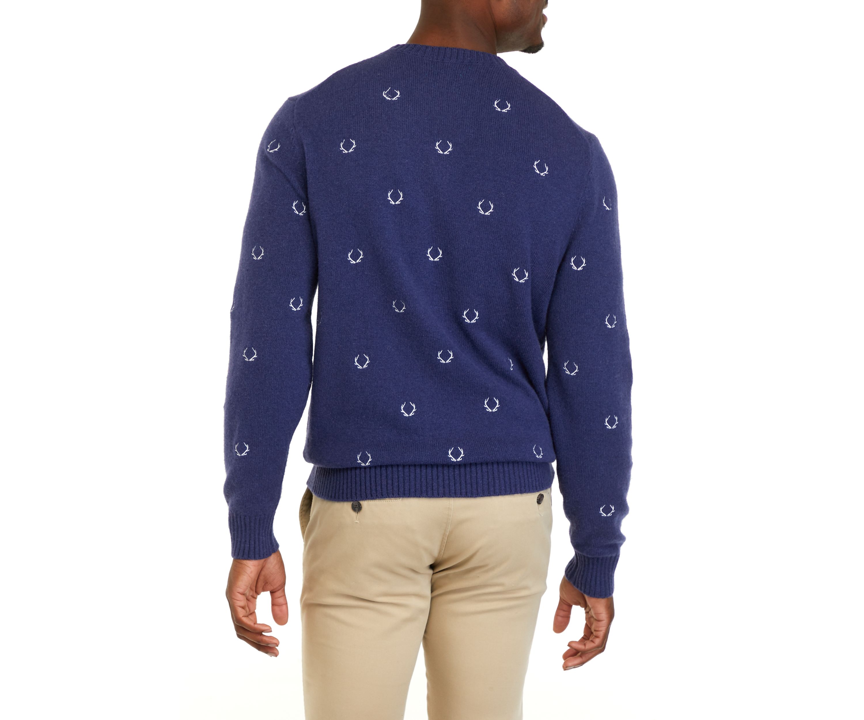 Mens Embroidered Crew Neck Sweater