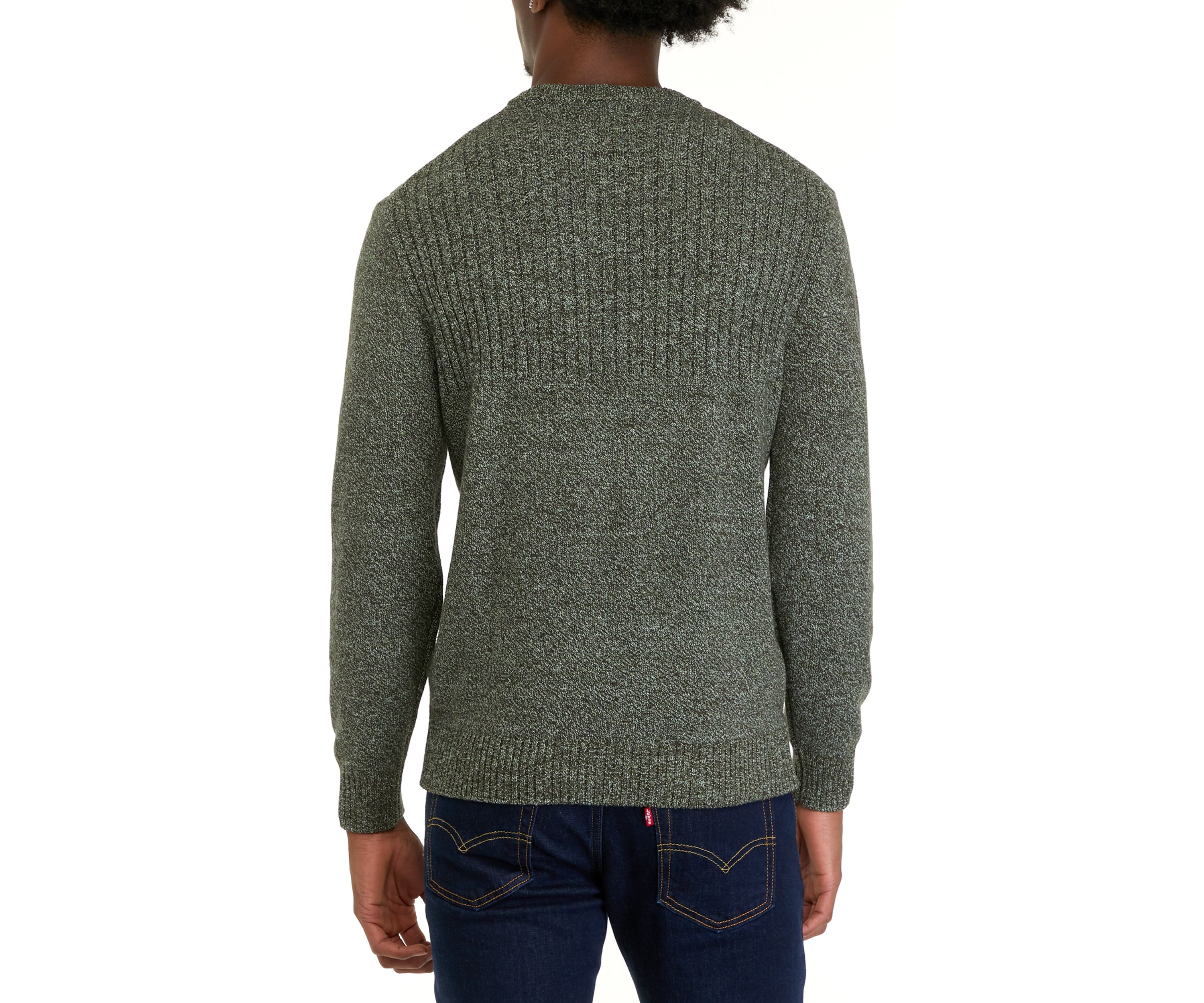 Mens Marled Crew Neck Sweater